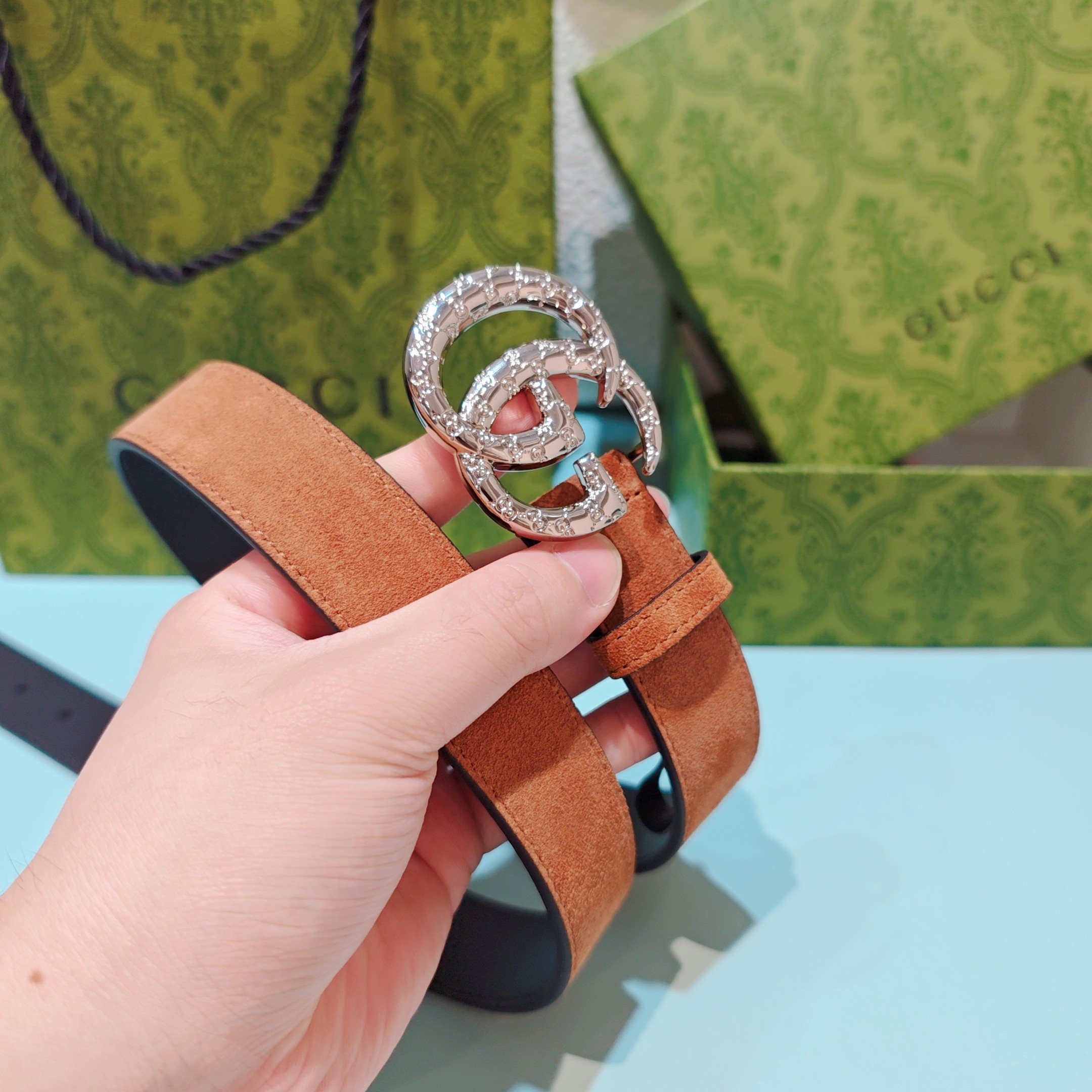 💥💥💥3.0cm 古驰 腰带，双面头层牛皮，长度：75.80.85.90.95.100.105欧，铜五金