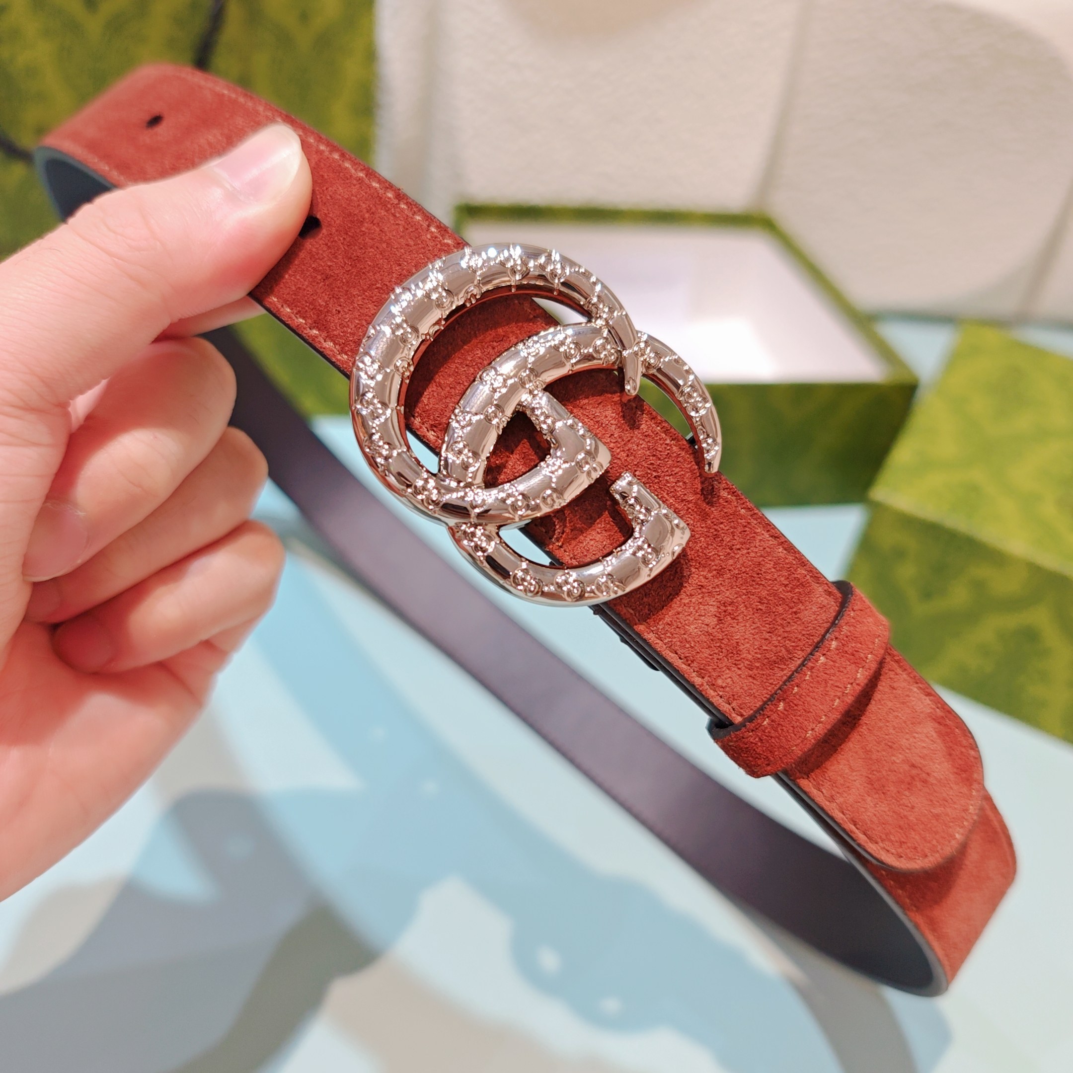 💥💥💥3.0cm 古驰 腰带，双面头层牛皮，长度：75.80.85.90.95.100.105欧，铜五金