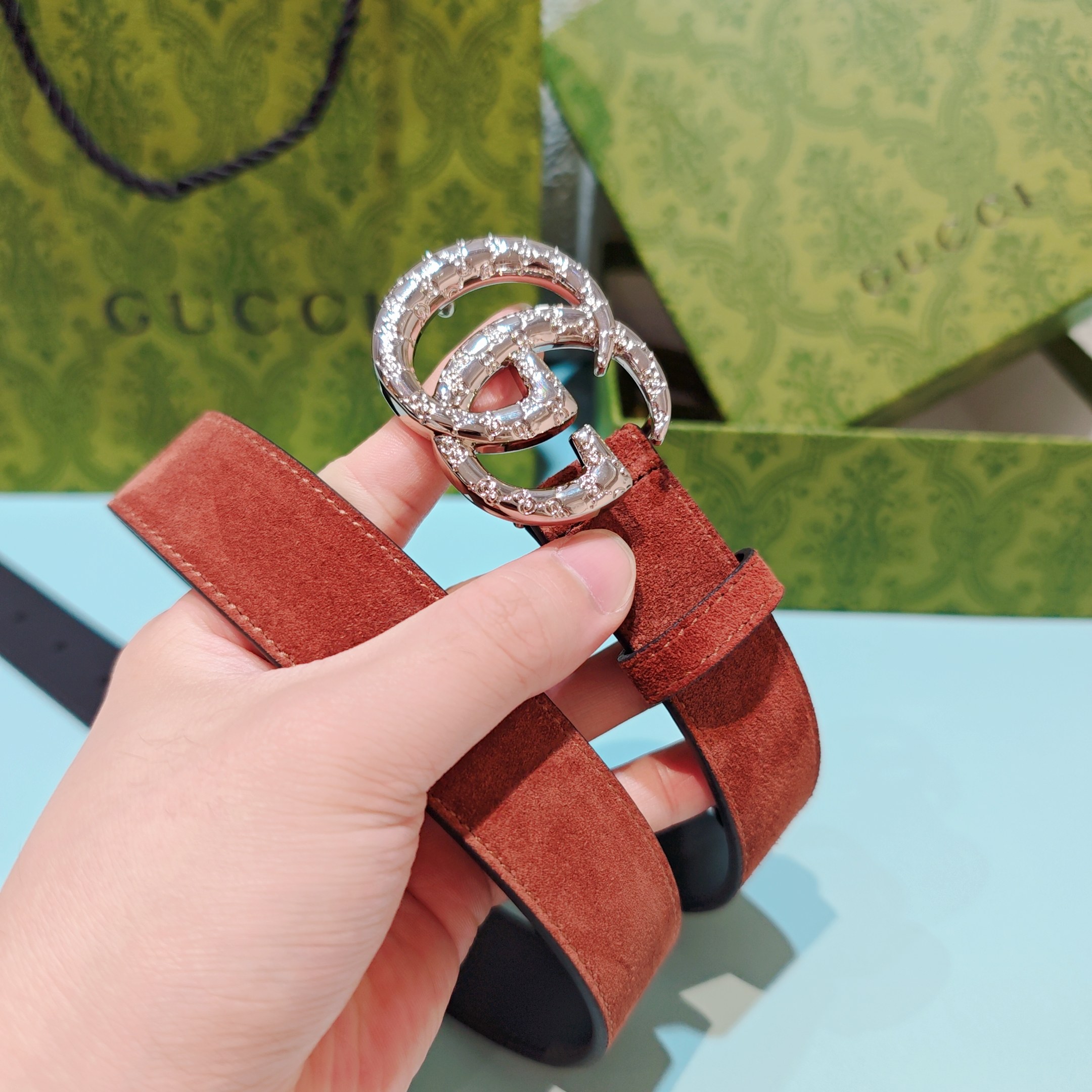 💥💥💥3.0cm 古驰 腰带，双面头层牛皮，长度：75.80.85.90.95.100.105欧，铜五金