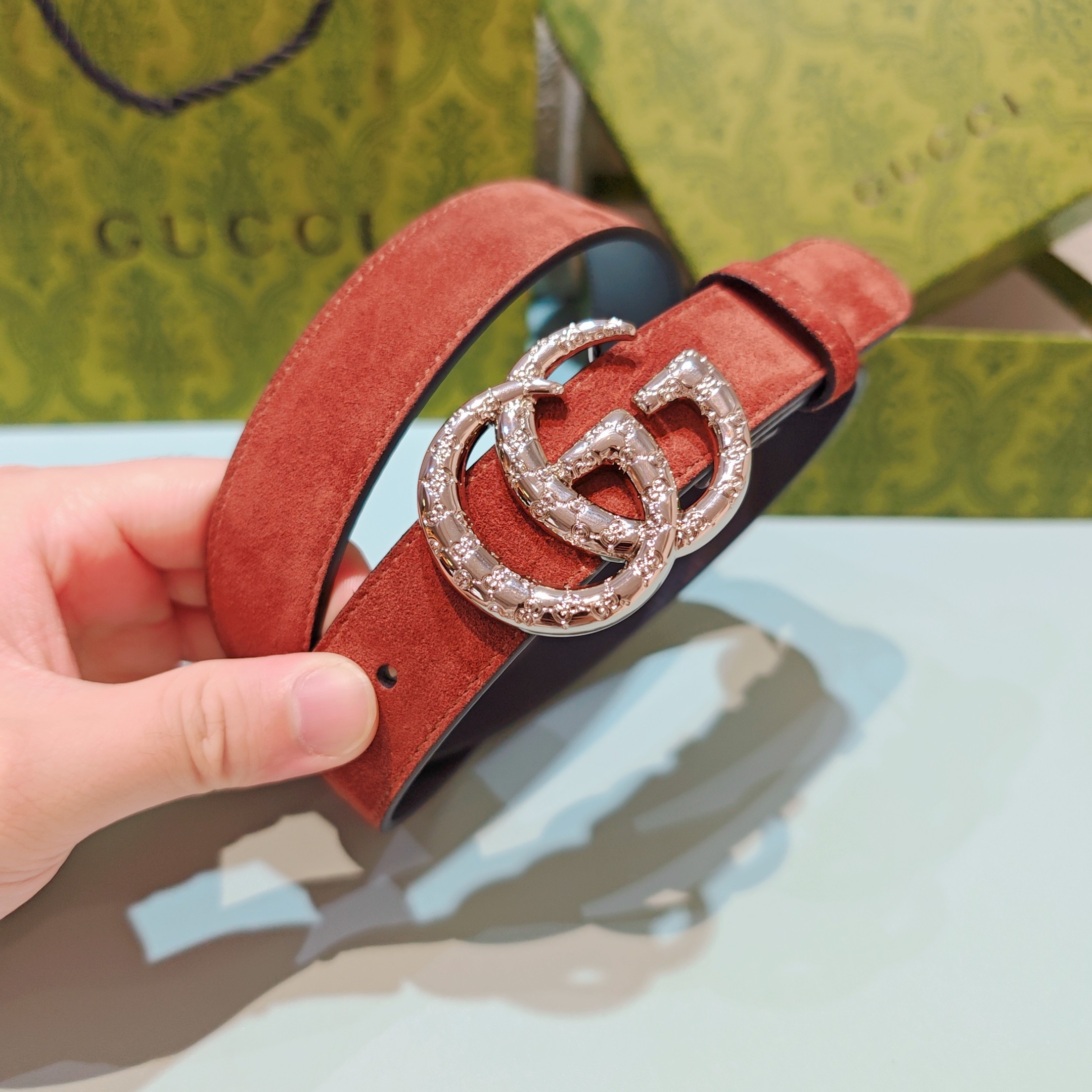 💥💥💥3.0cm 古驰 腰带，双面头层牛皮，长度：75.80.85.90.95.100.105欧，铜五金