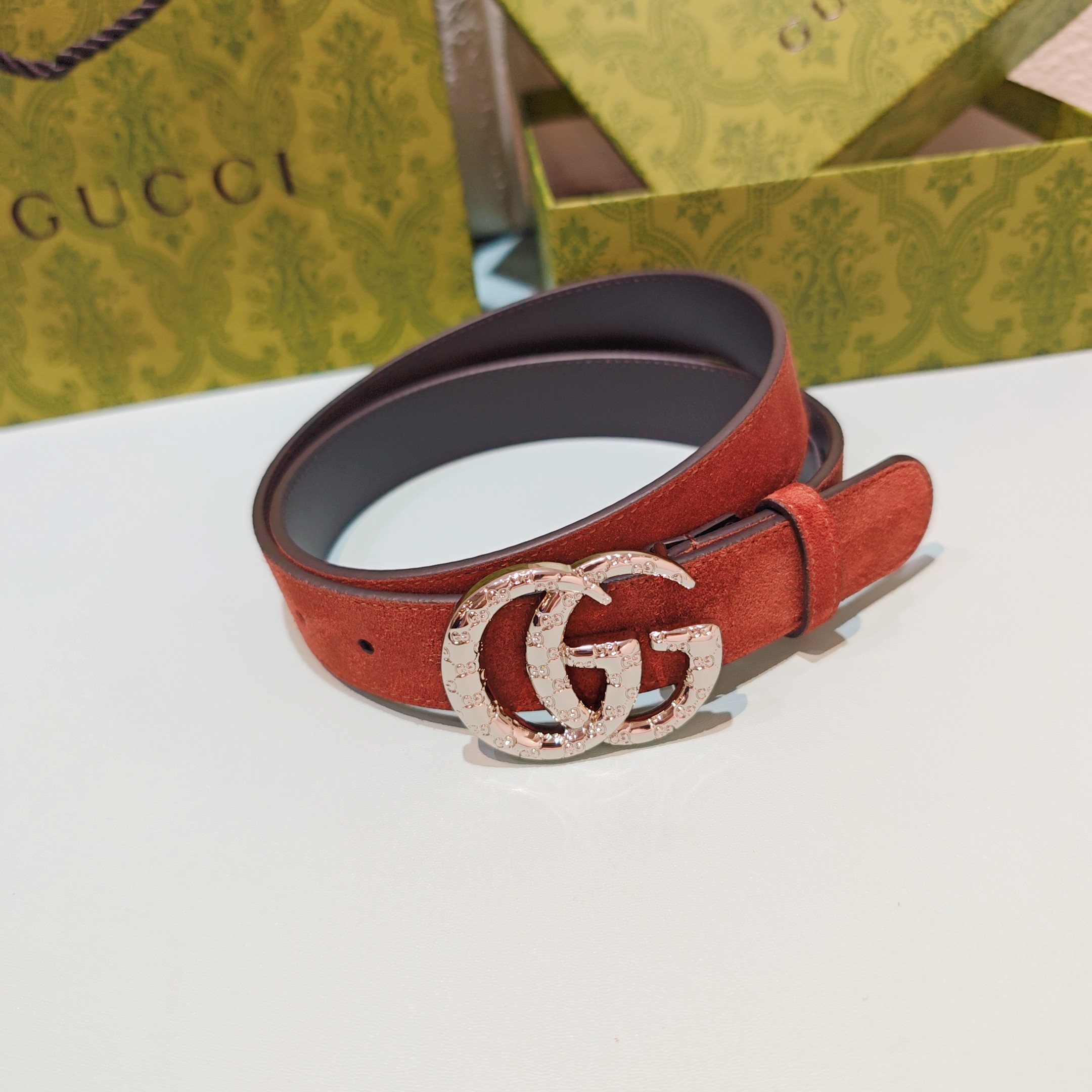 💥💥💥3.0cm 古驰 腰带，双面头层牛皮，长度：75.80.85.90.95.100.105欧，铜五金