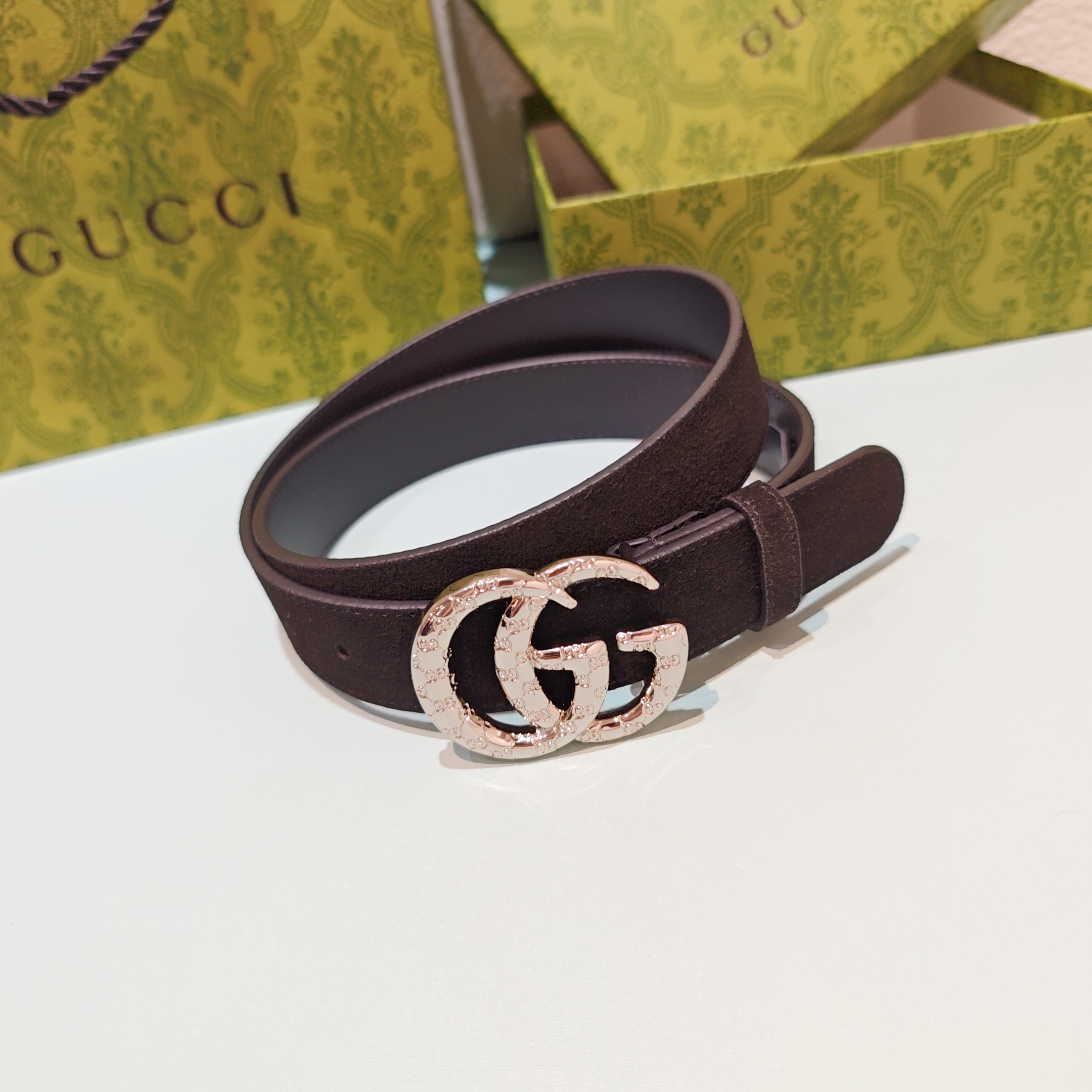 💥💥💥3.0cm 古驰 腰带，双面头层牛皮，长度：75.80.85.90.95.100.105欧，铜五金