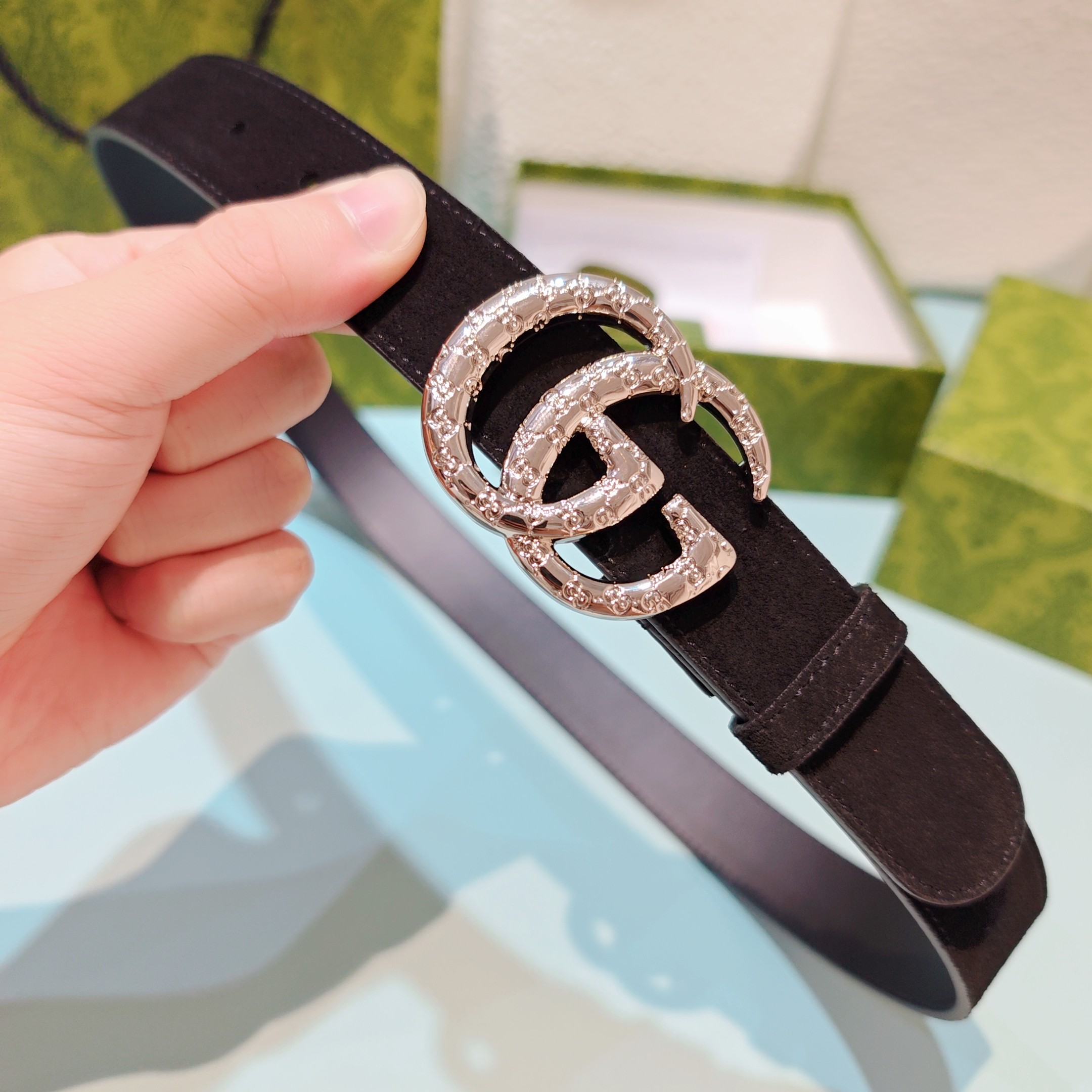 💥💥💥3.0cm 古驰 腰带，双面头层牛皮，长度：75.80.85.90.95.100.105欧，铜五金