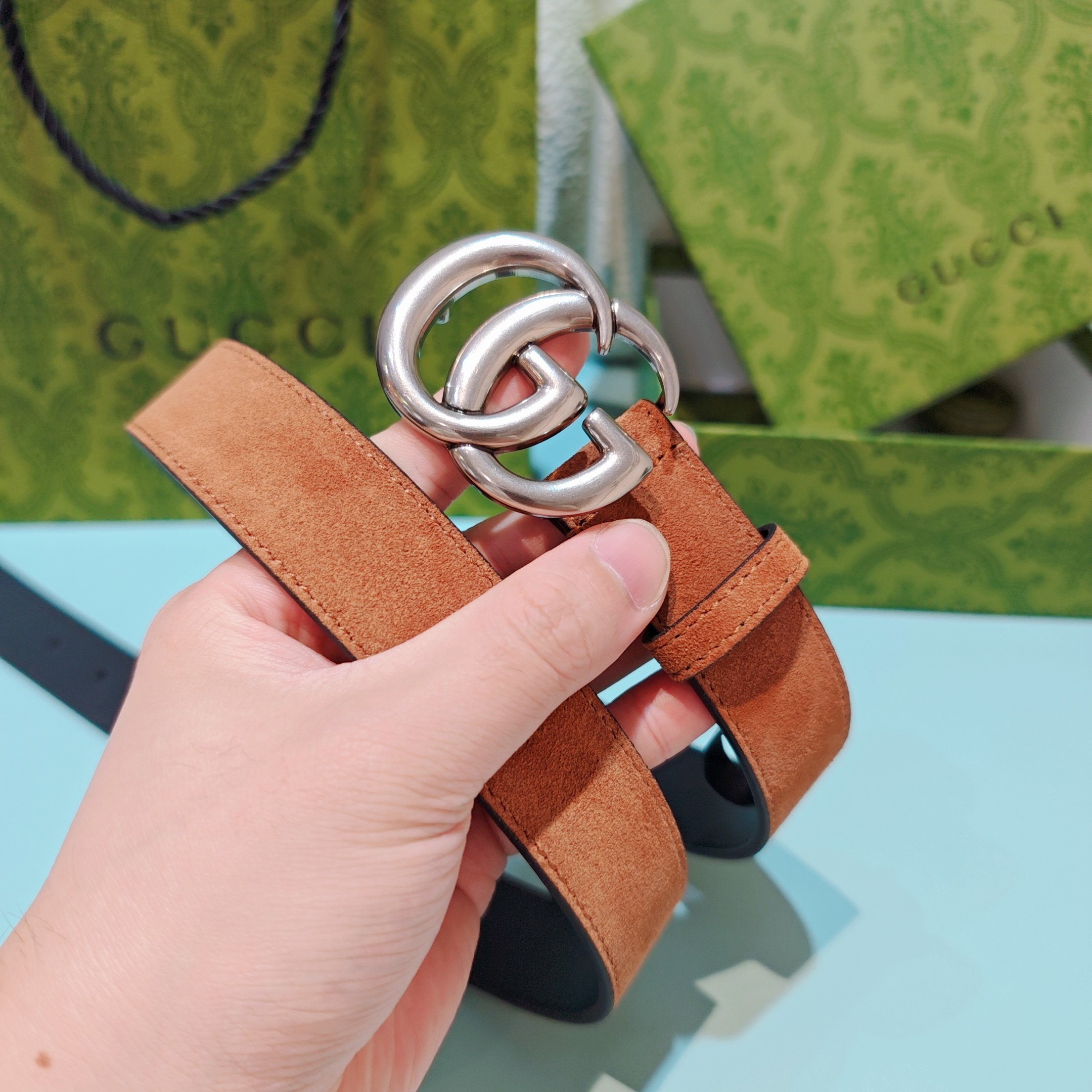 💥💥💥3.0cm 古驰 腰带，双面头层牛皮，长度：75.80.85.90.95.100.105欧，铜五金