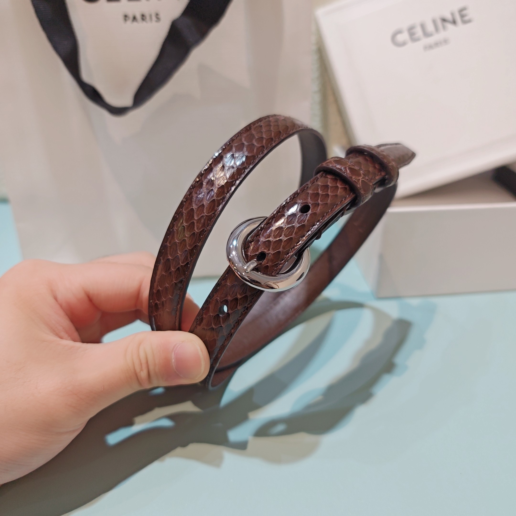 💥💥💥1.8cm赛琳CELINE腰带，双面头层牛皮，长度：75.80.85.90.95.100.欧，铜五