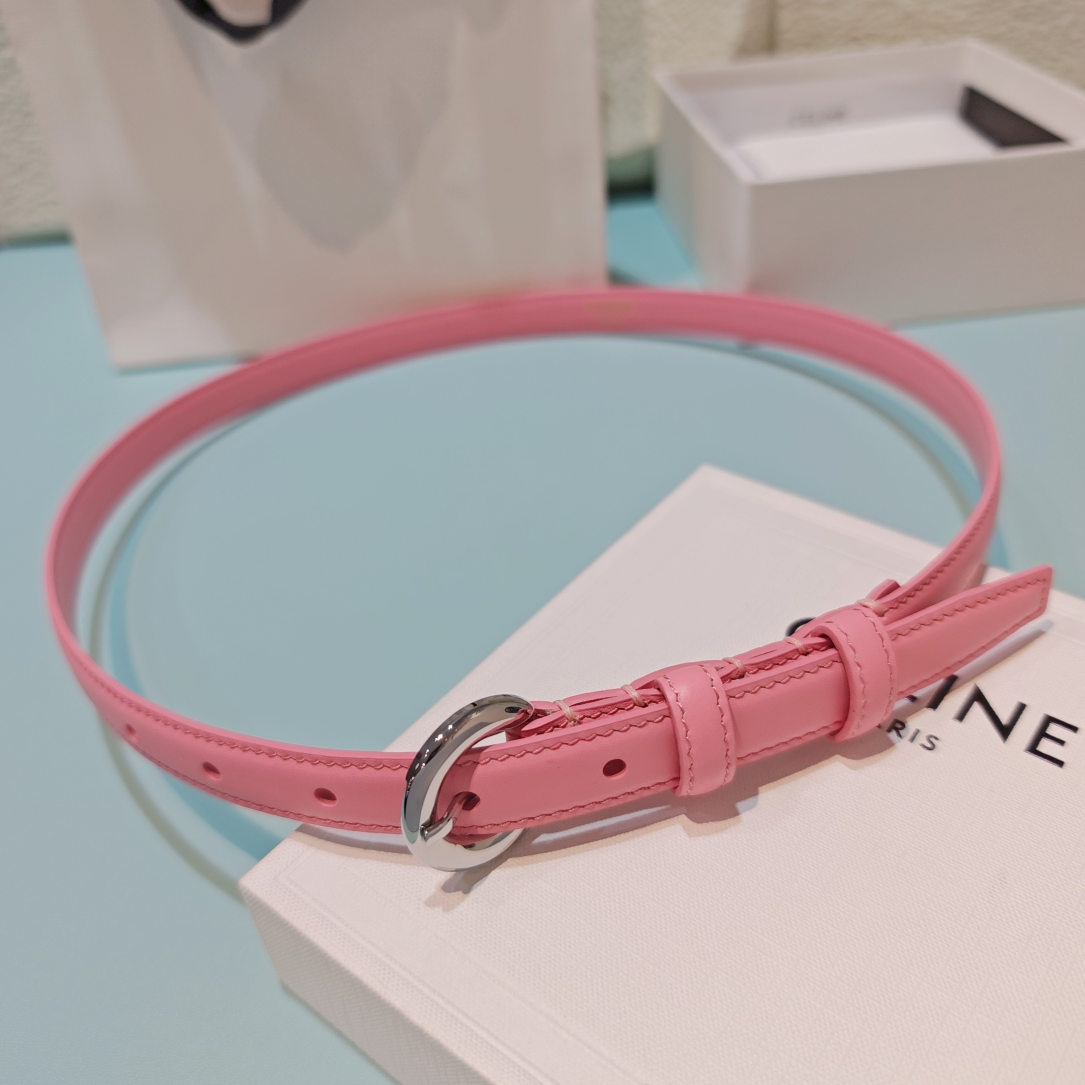 💥💥💥1.8cm赛琳CELINE腰带，双面头层牛皮，长度：75.80.85.90.95.100.欧，铜五