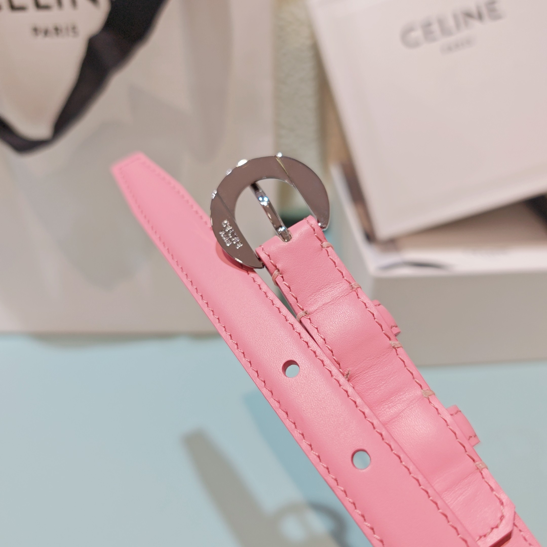 💥💥💥1.8cm赛琳CELINE腰带，双面头层牛皮，长度：75.80.85.90.95.100.欧，铜五