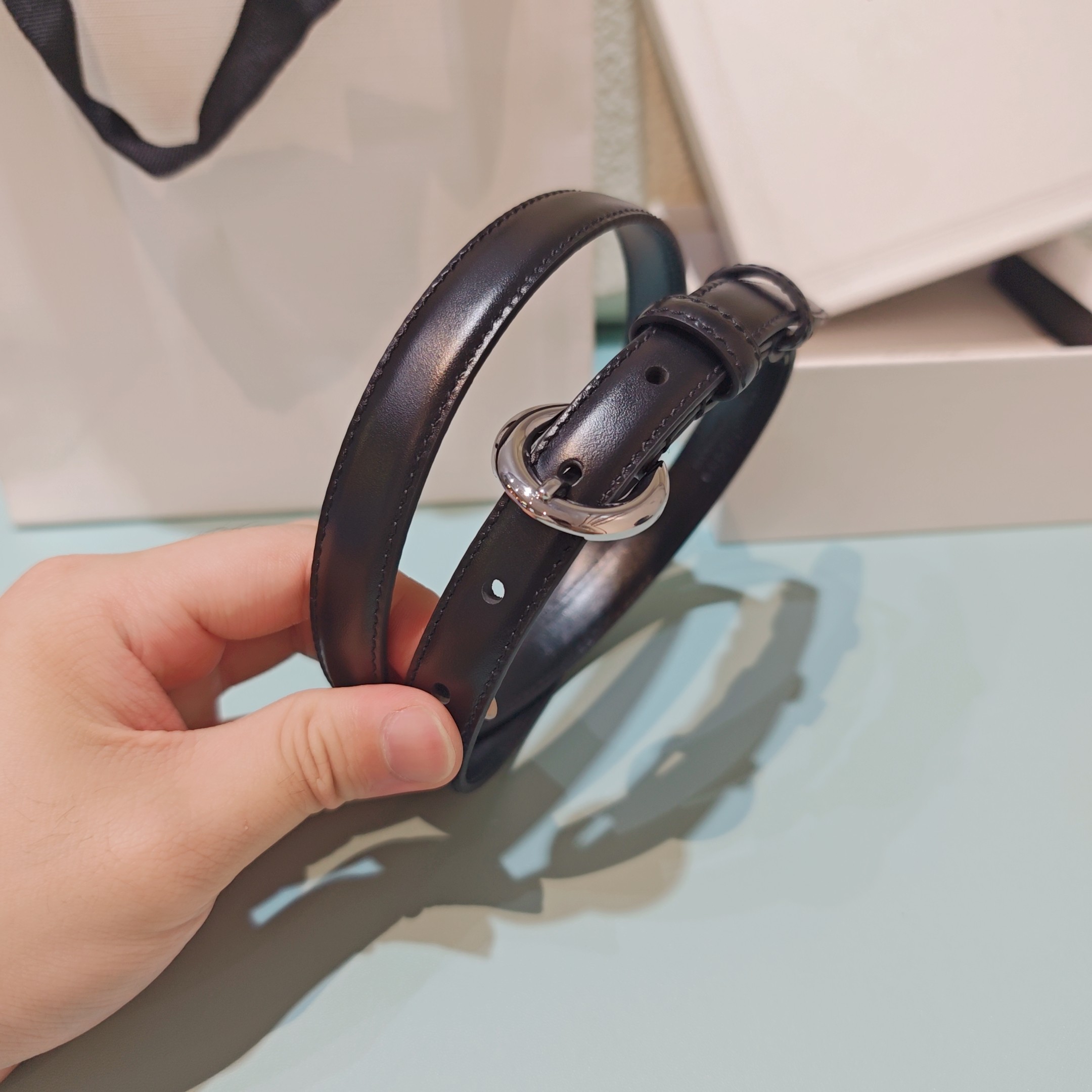 💥💥💥1.8cm赛琳CELINE腰带，双面头层牛皮，长度：75.80.85.90.95.100.欧，铜五