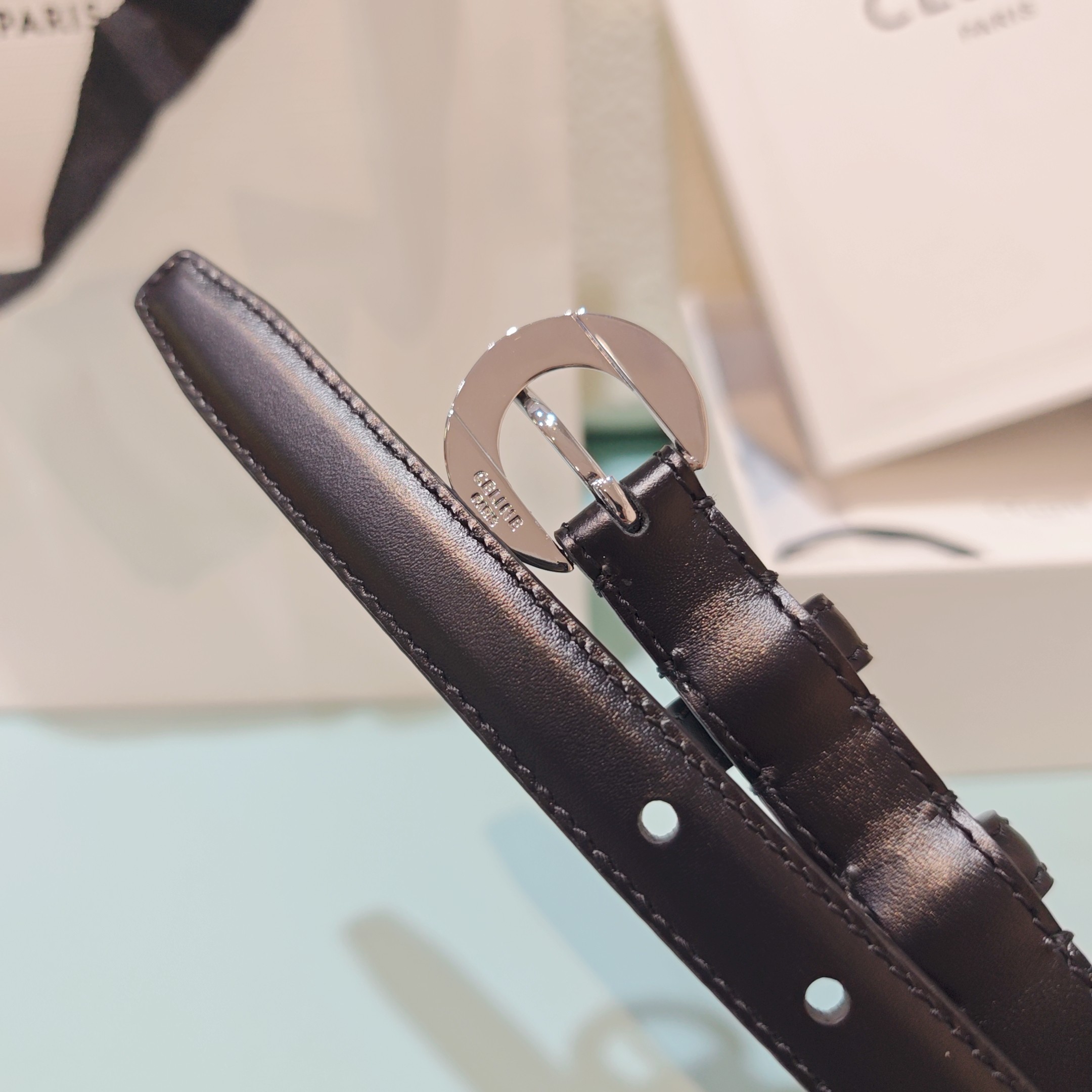 💥💥💥1.8cm赛琳CELINE腰带，双面头层牛皮，长度：75.80.85.90.95.100.欧，铜五