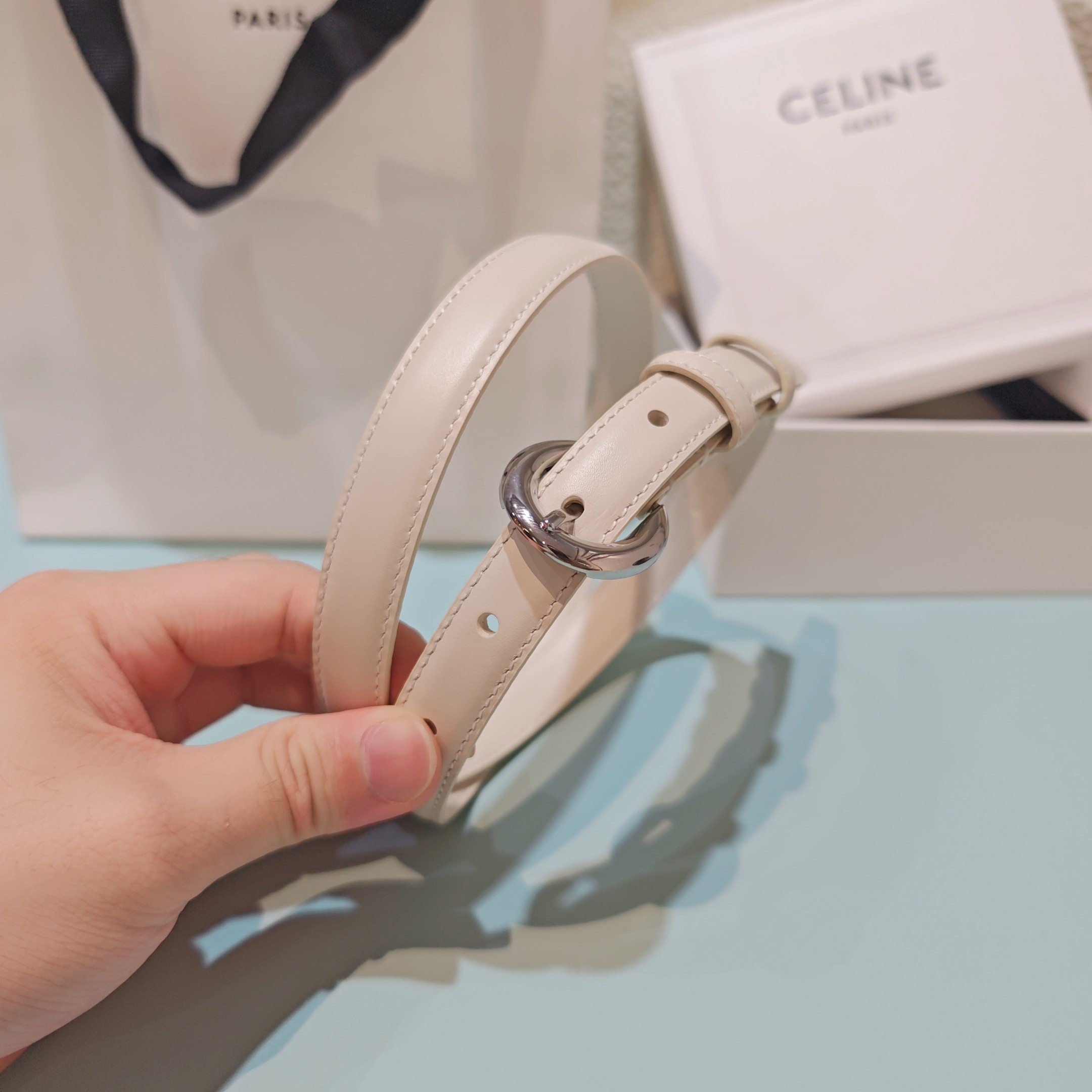 💥💥💥1.8cm赛琳CELINE腰带，双面头层牛皮，长度：75.80.85.90.95.100.欧，铜五