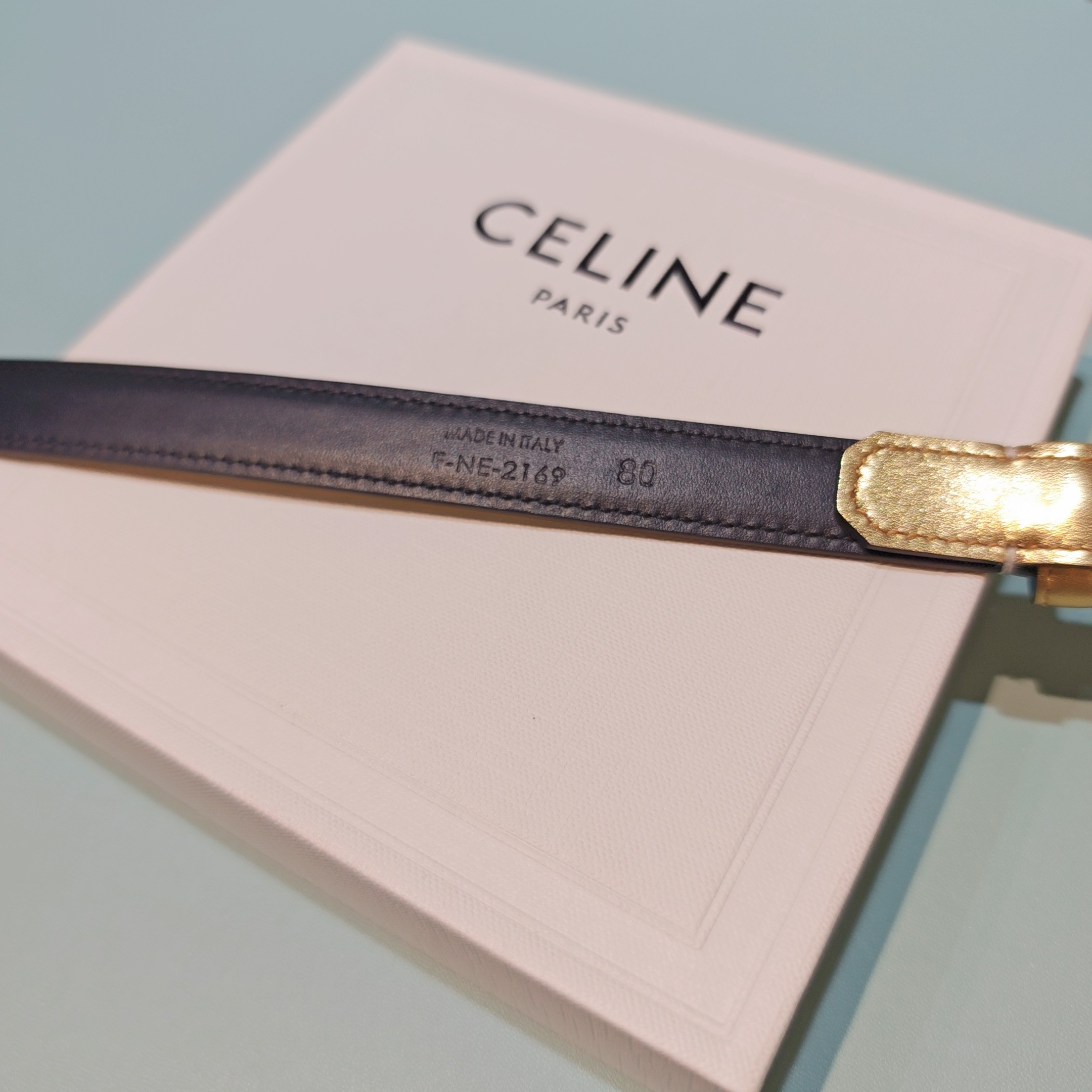 💥💥💥1.8cm赛琳CELINE腰带，双面头层牛皮，长度：75.80.85.90.95.100.欧，铜五