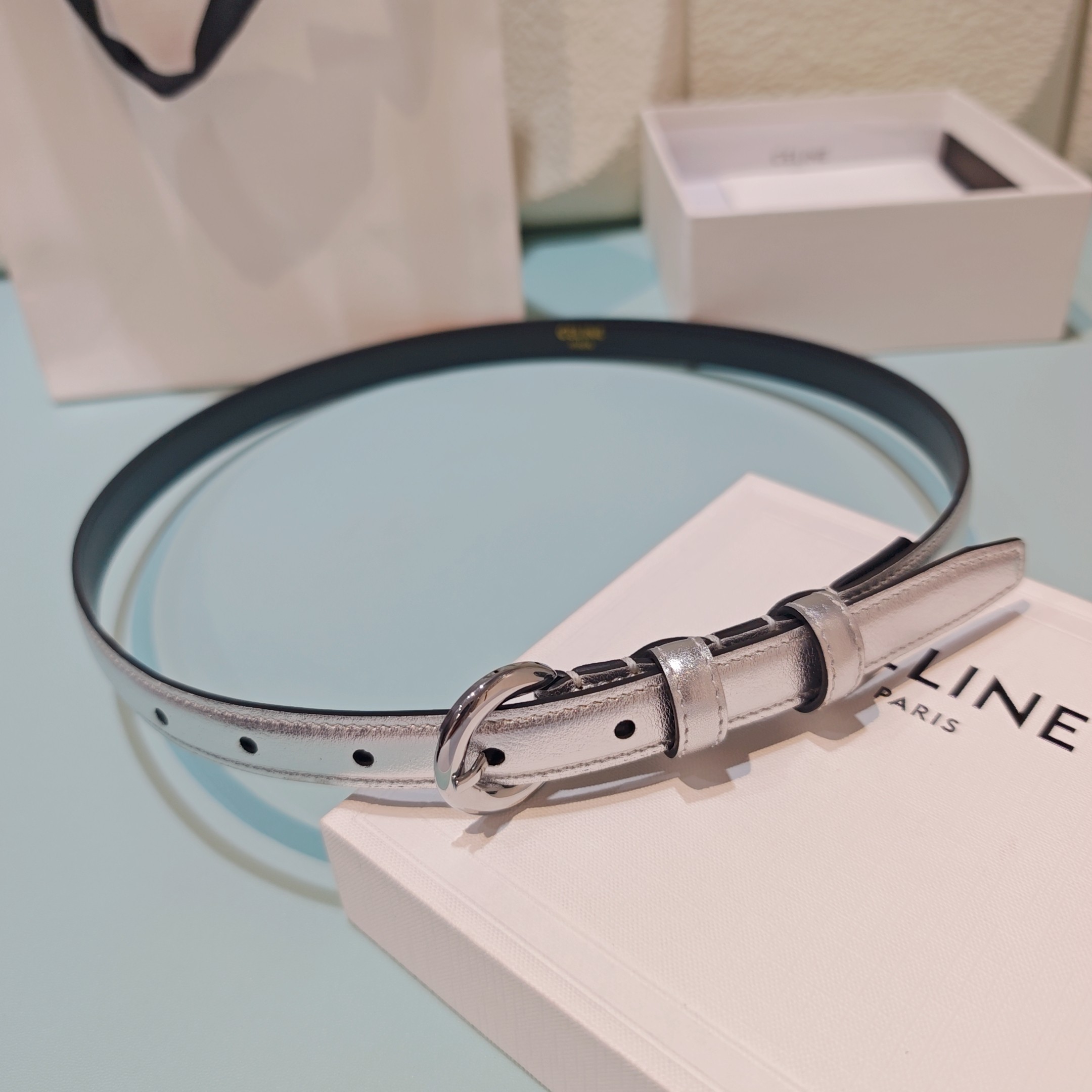 💥💥💥1.8cm赛琳CELINE腰带，双面头层牛皮，长度：75.80.85.90.95.100.欧，铜五