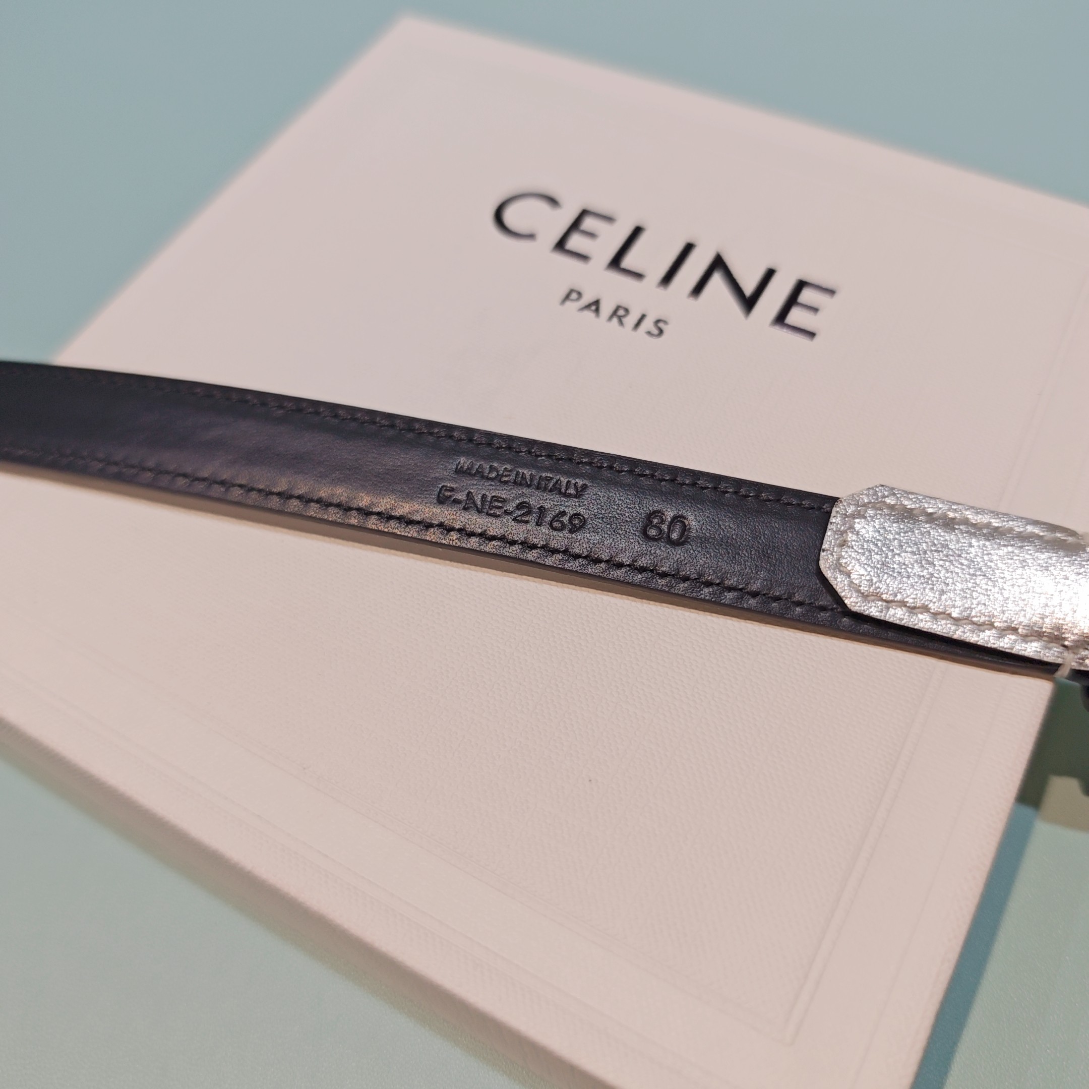 💥💥💥1.8cm赛琳CELINE腰带，双面头层牛皮，长度：75.80.85.90.95.100.欧，铜五