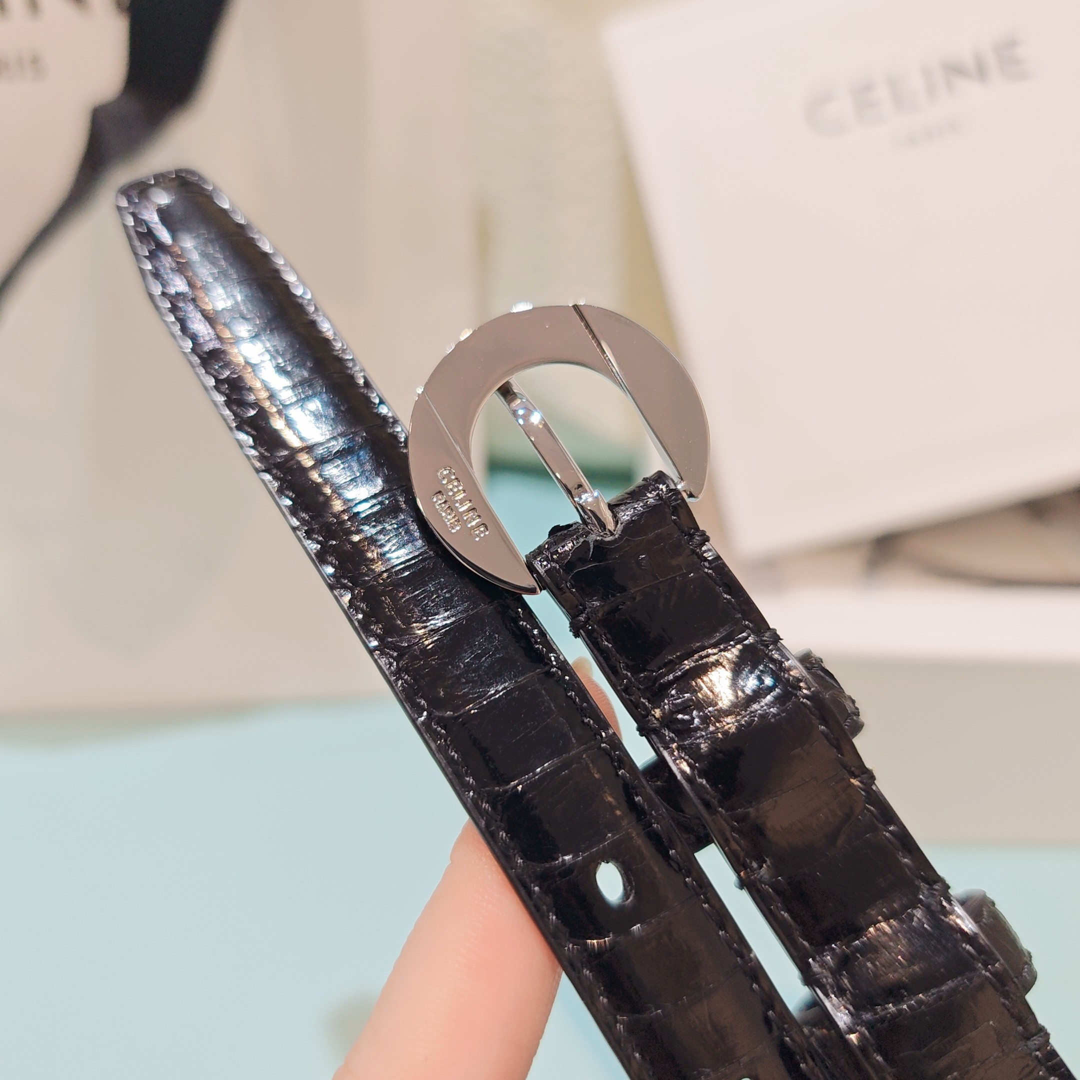 💥💥💥1.8cm赛琳CELINE腰带，双面头层牛皮，长度：75.80.85.90.95.100.欧，铜五