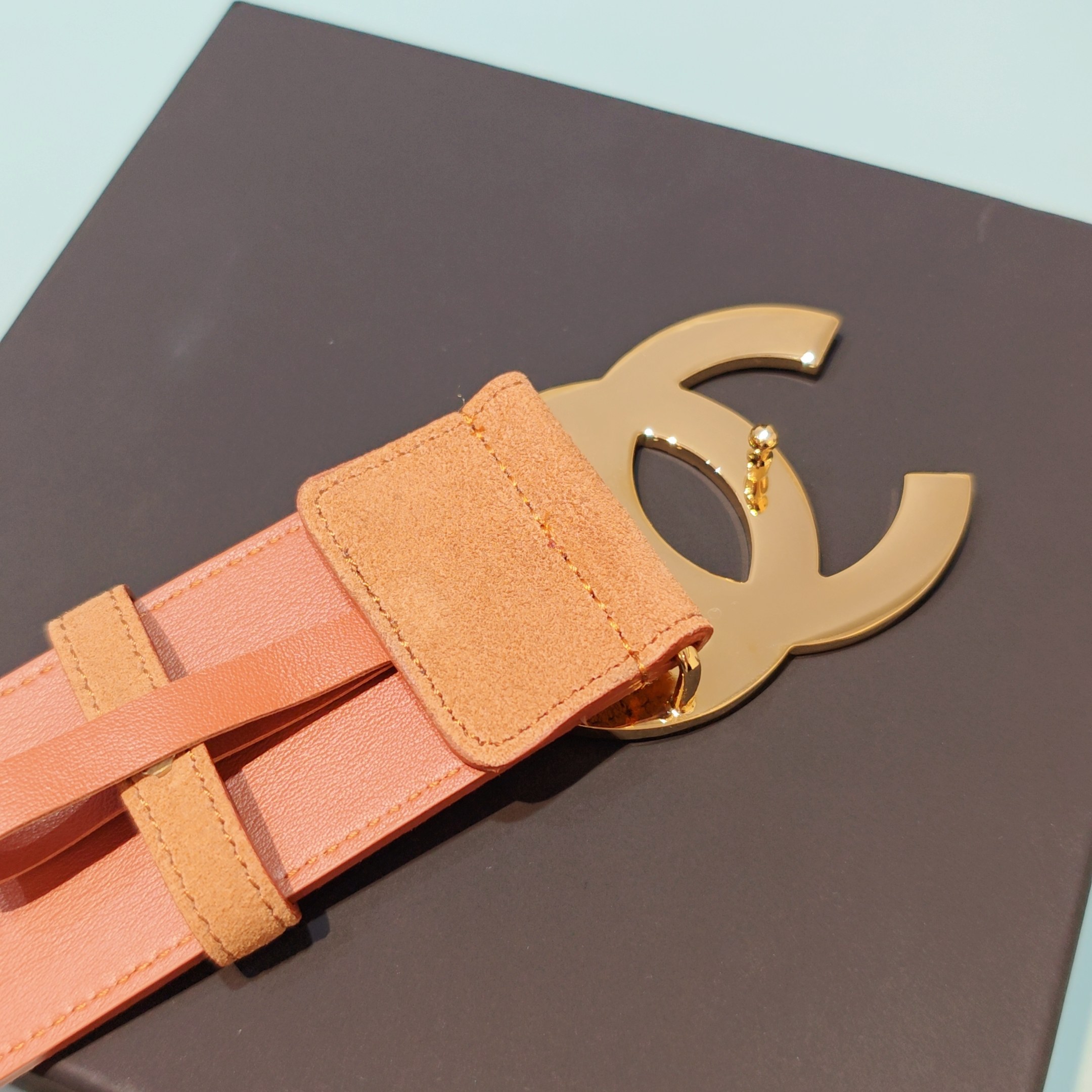 💥💥💥5.0cm香奈儿腰带，双面头层牛皮，长度：75.80.85.90.95.100欧，铜五金扣原版开模