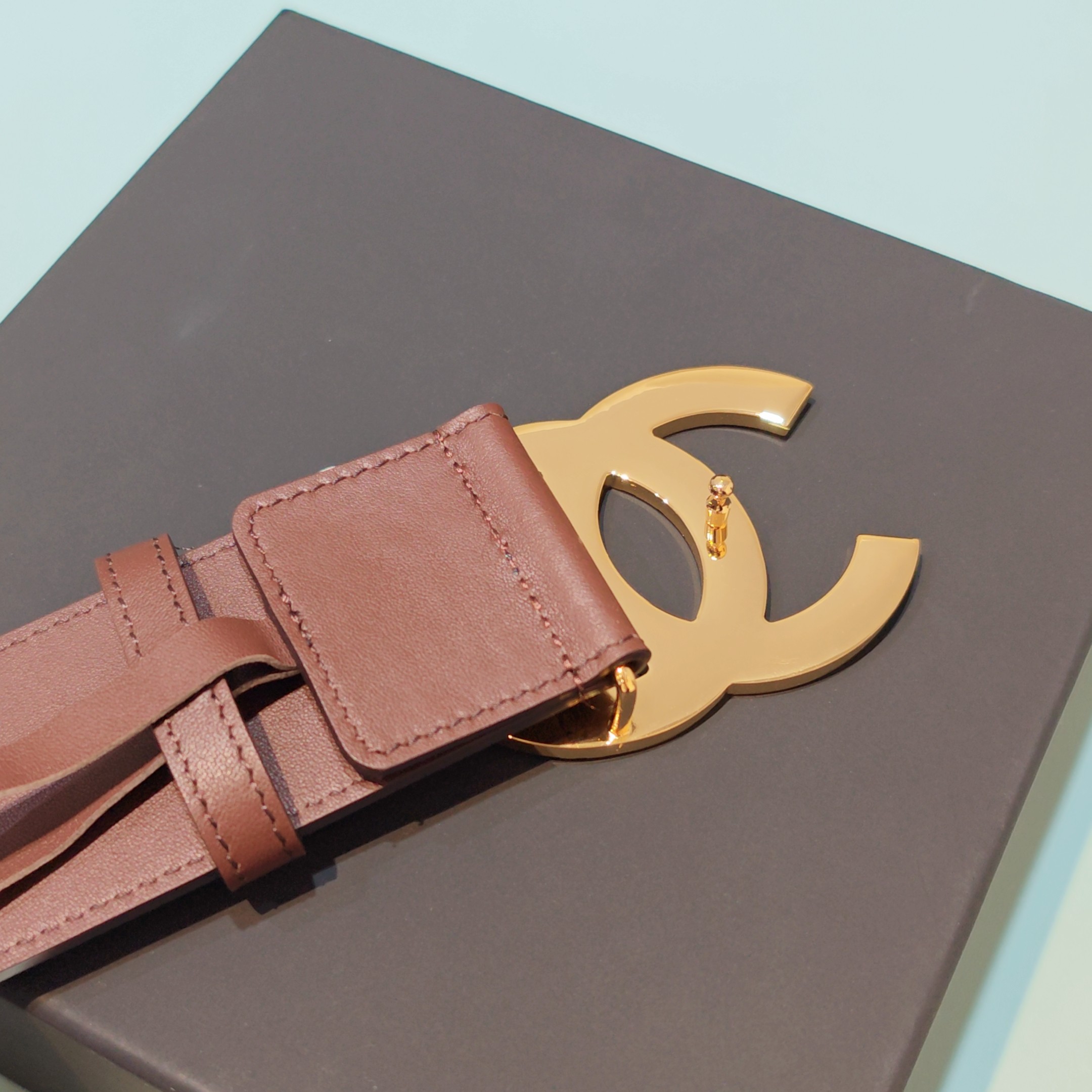 💥💥💥5.0cm香奈儿腰带，双面头层牛皮，长度：75.80.85.90.95.100欧，铜五金扣原版开模