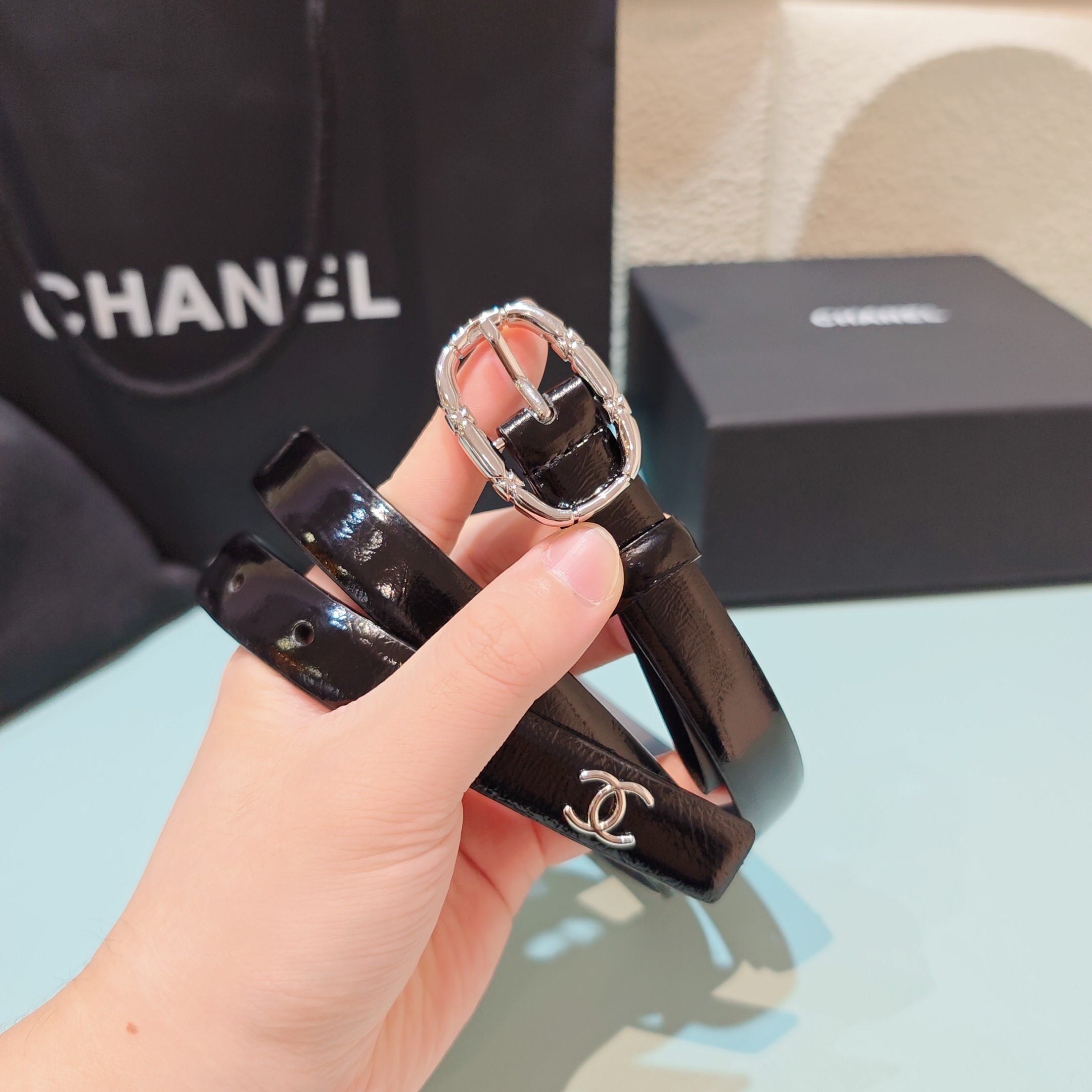 💥💥💥2.0cm香奈儿腰带，双面头层进口牛皮，长度：75.80.85.90.95.100欧，铜五金扣原版