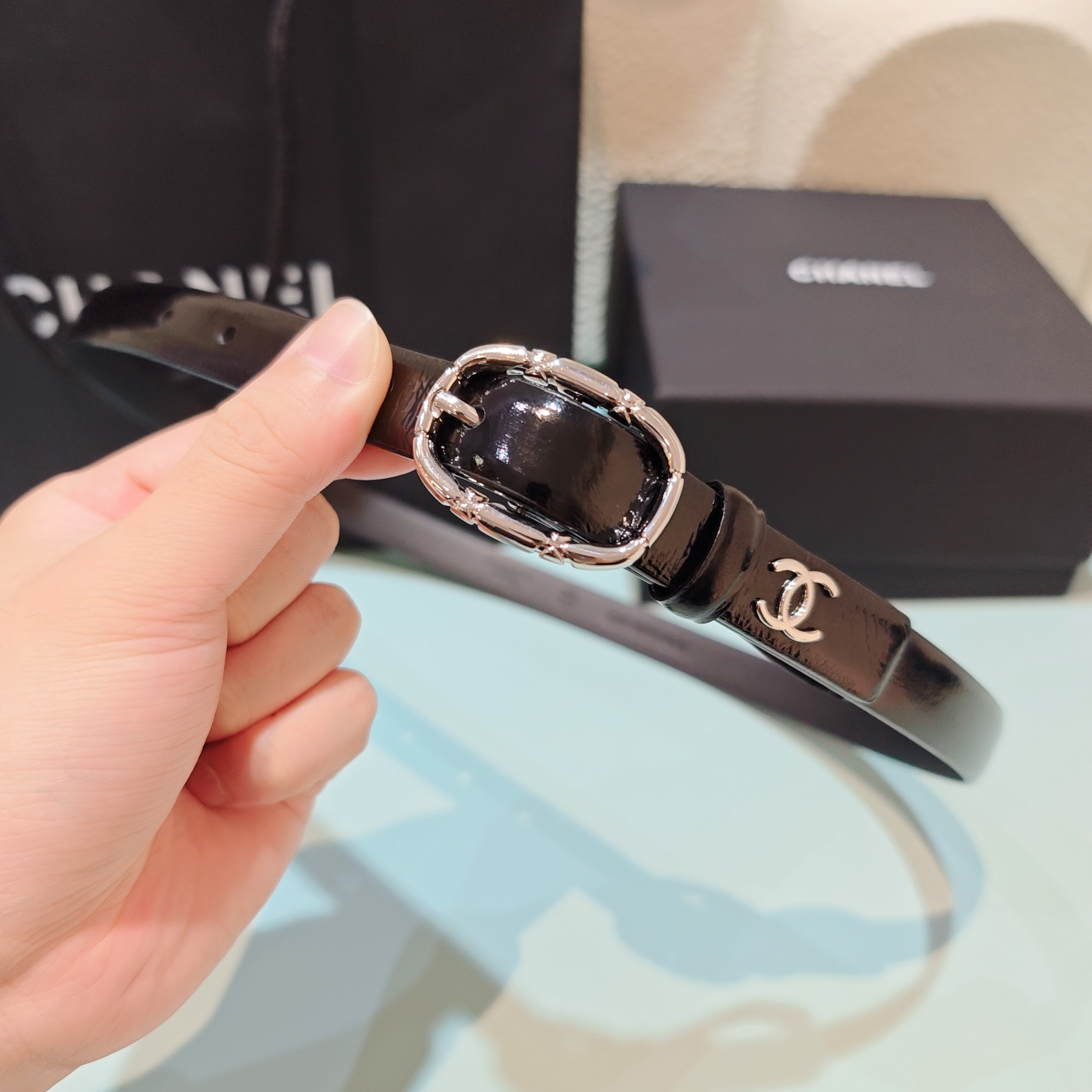 💥💥💥2.0cm香奈儿腰带，双面头层进口牛皮，长度：75.80.85.90.95.100欧，铜五金扣原版