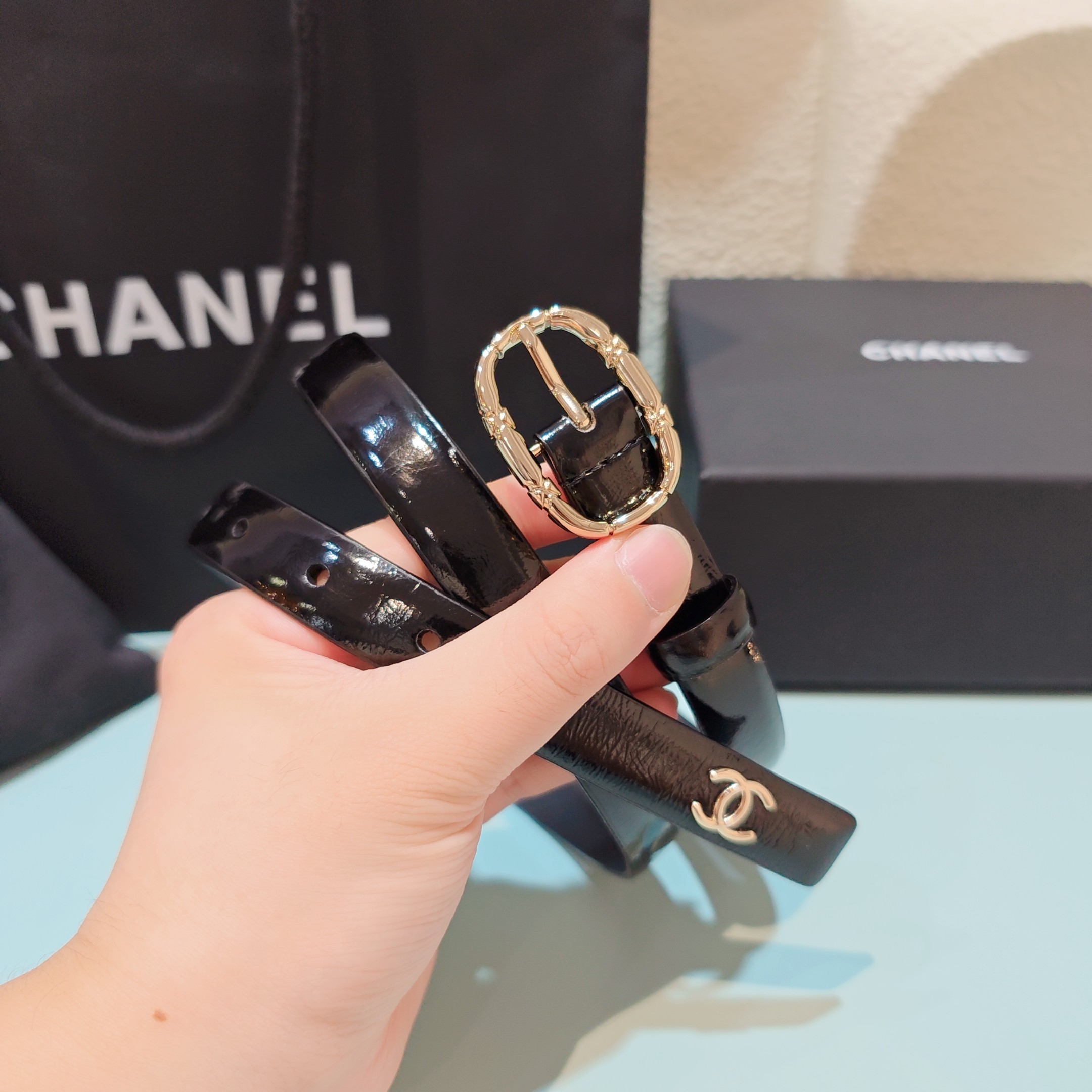 💥💥💥2.0cm香奈儿腰带，双面头层进口牛皮，长度：75.80.85.90.95.100欧，铜五金扣原版