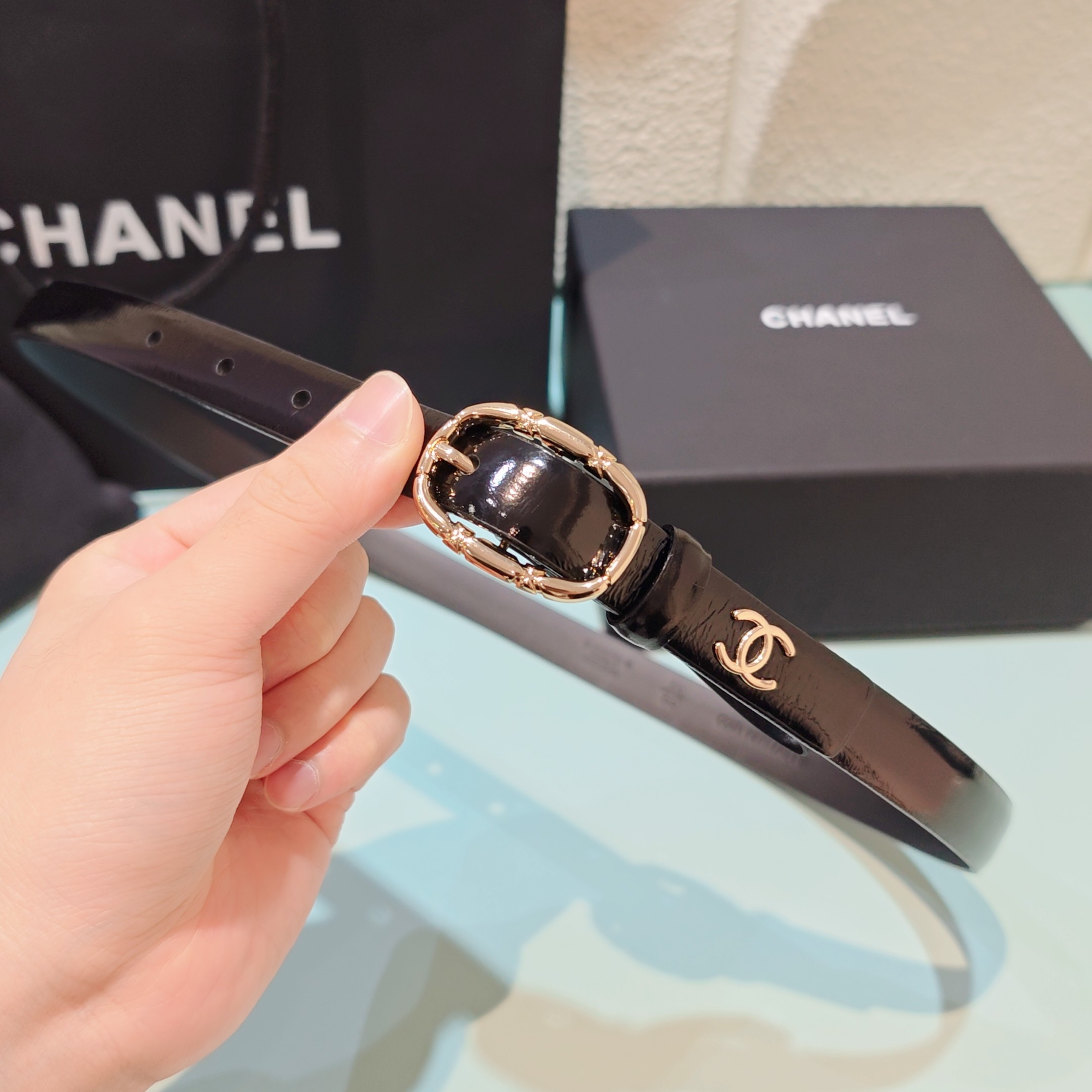 💥💥💥2.0cm香奈儿腰带，双面头层进口牛皮，长度：75.80.85.90.95.100欧，铜五金扣原版