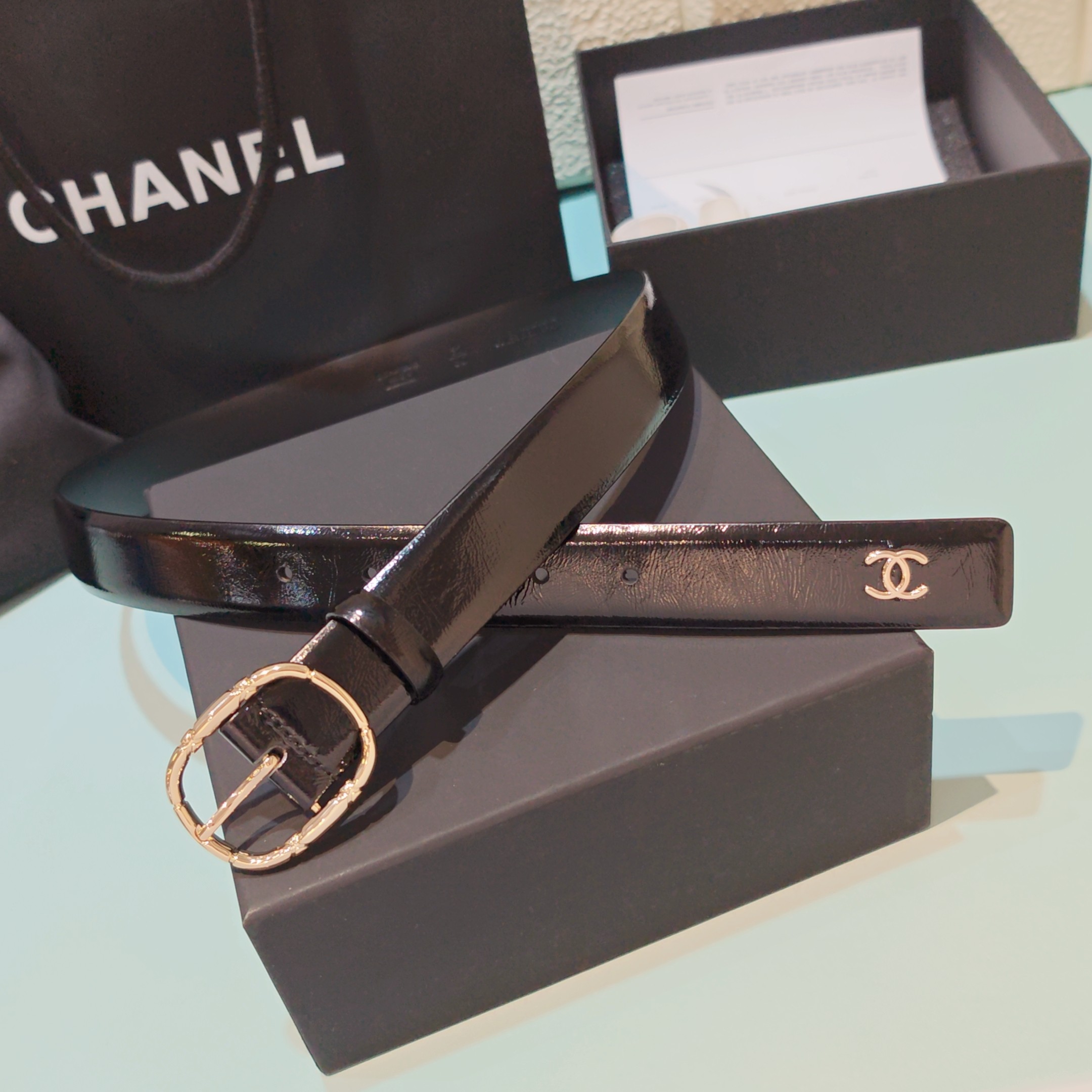 💥💥💥3.0cm香奈儿腰带，双面头层进口牛皮，长度：75.80.85.90.95.100欧，铜五金扣原版