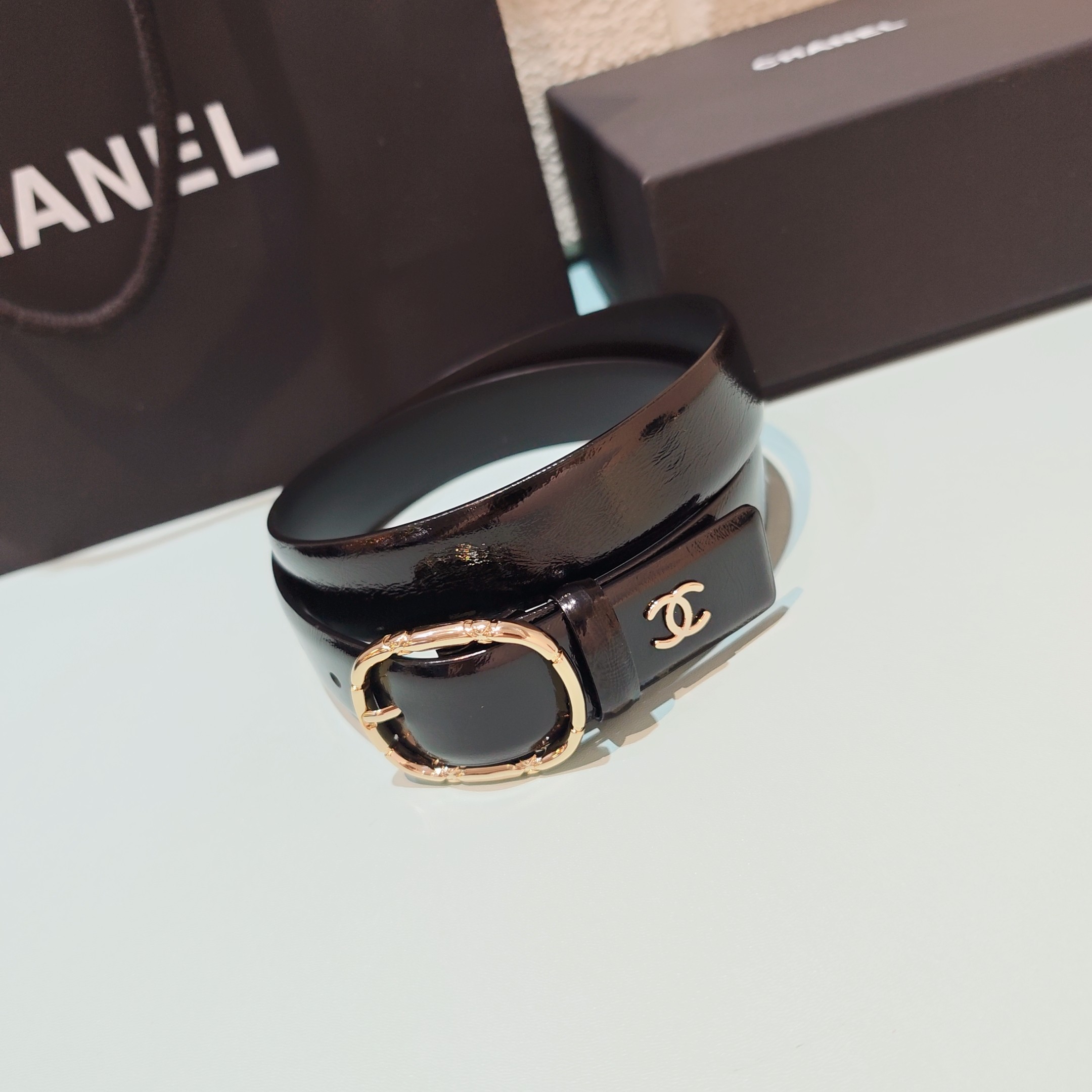 💥💥💥3.0cm香奈儿腰带，双面头层进口牛皮，长度：75.80.85.90.95.100欧，铜五金扣原版