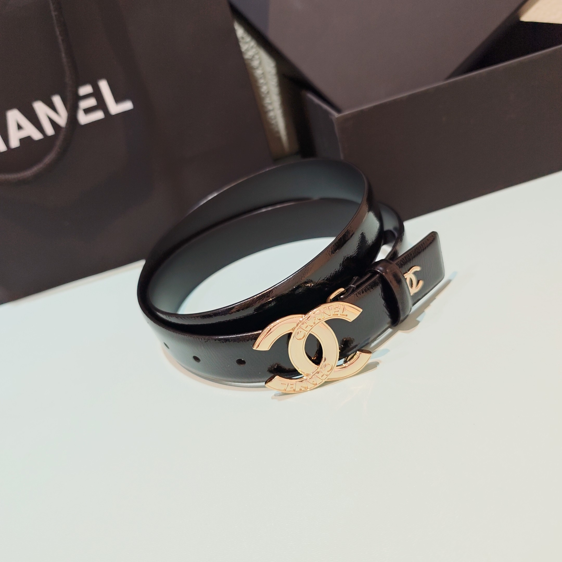 💥💥💥3.0cm香奈儿腰带，双面头层进口牛皮，长度：75.80.85.90.95.100欧，铜五金扣原版