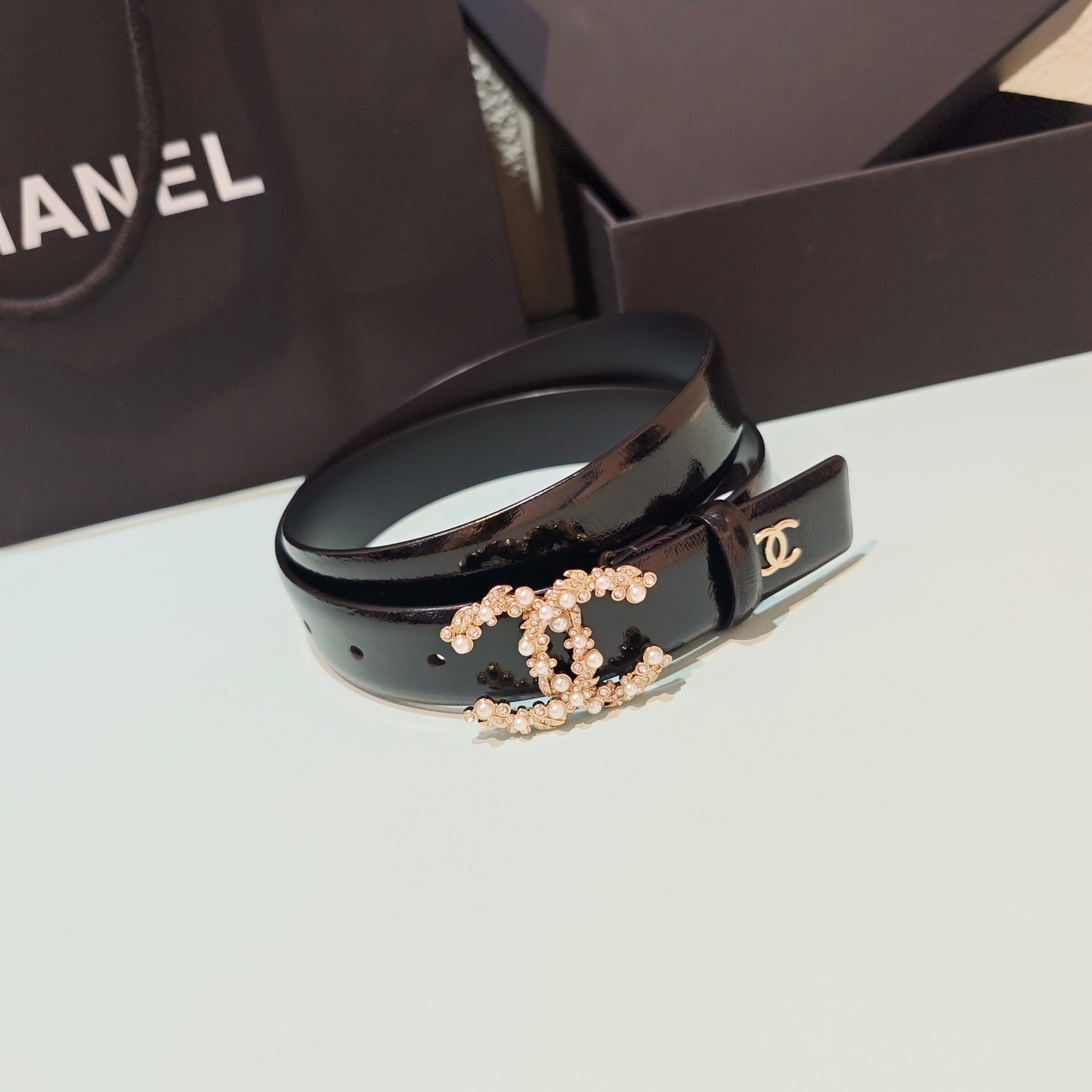 💥💥💥2.5cm香奈儿腰带，双面头层进口牛皮，长度：75.80.85.90.95.100欧，铜五金扣原版