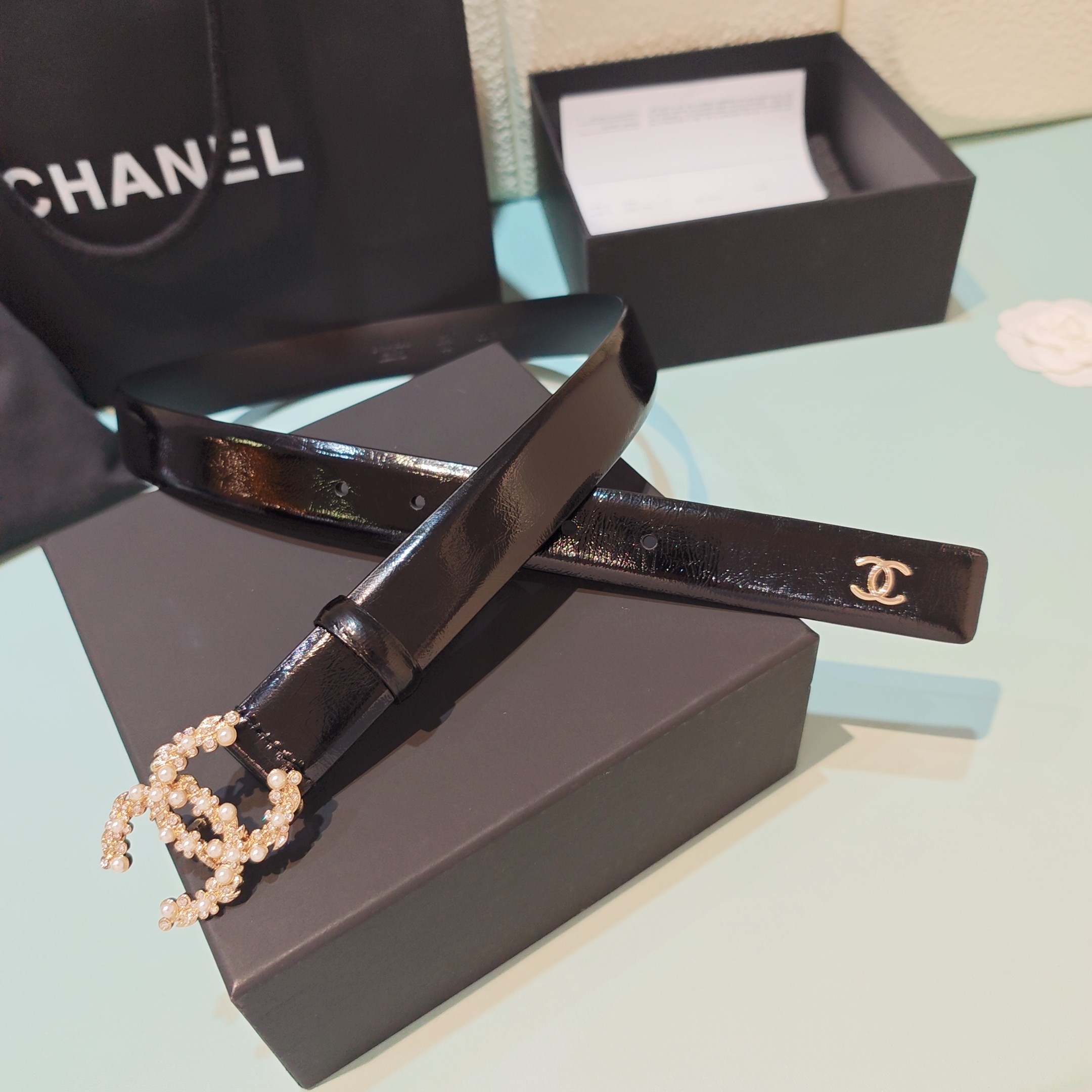 💥💥💥2.5cm香奈儿腰带，双面头层进口牛皮，长度：75.80.85.90.95.100欧，铜五金扣原版