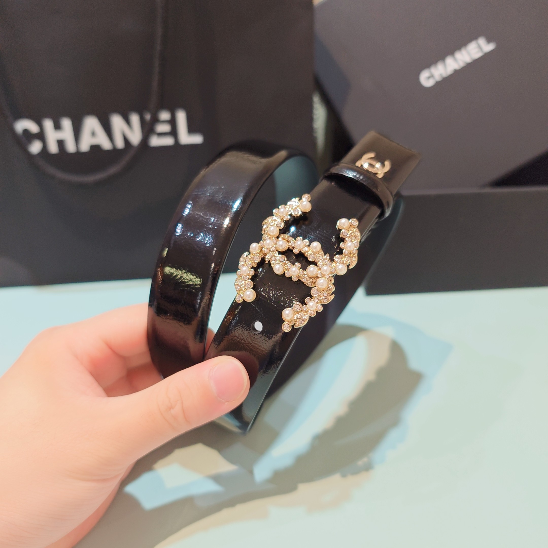 💥💥💥2.5cm香奈儿腰带，双面头层进口牛皮，长度：75.80.85.90.95.100欧，铜五金扣原版