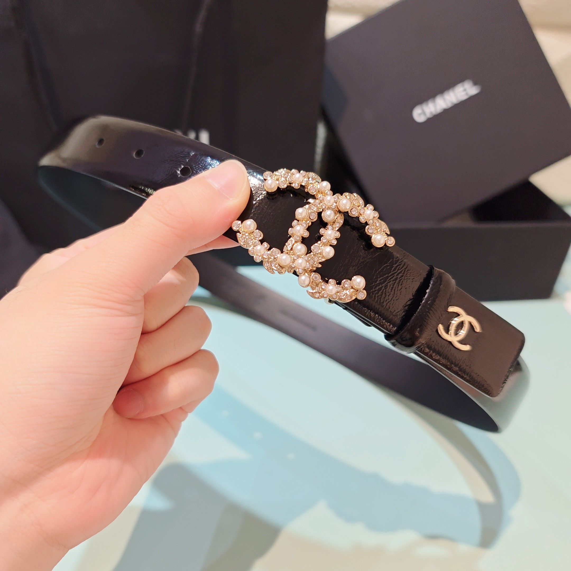 💥💥💥2.5cm香奈儿腰带，双面头层进口牛皮，长度：75.80.85.90.95.100欧，铜五金扣原版