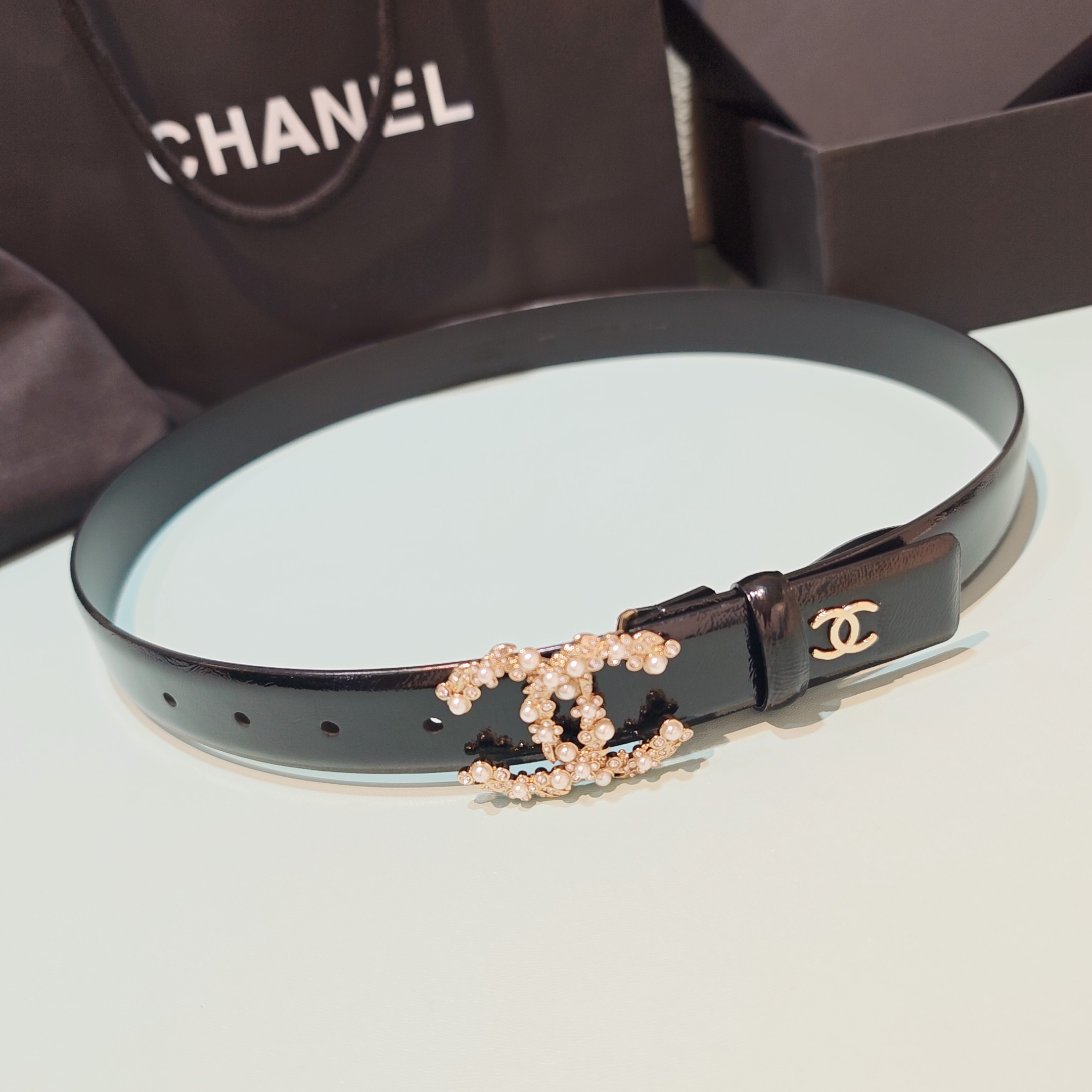 💥💥💥2.5cm香奈儿腰带，双面头层进口牛皮，长度：75.80.85.90.95.100欧，铜五金扣原版