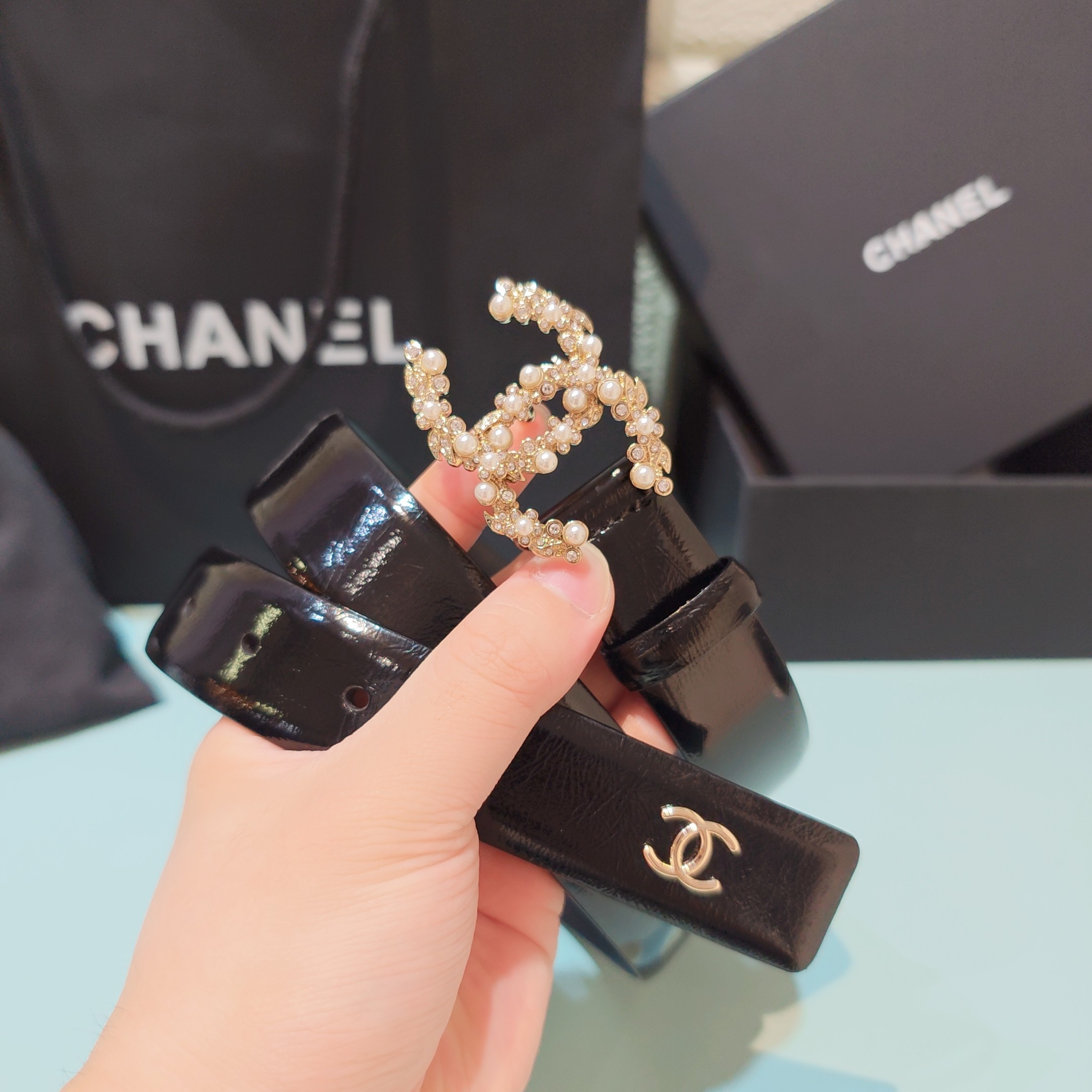 💥💥💥2.5cm香奈儿腰带，双面头层进口牛皮，长度：75.80.85.90.95.100欧，铜五金扣原版