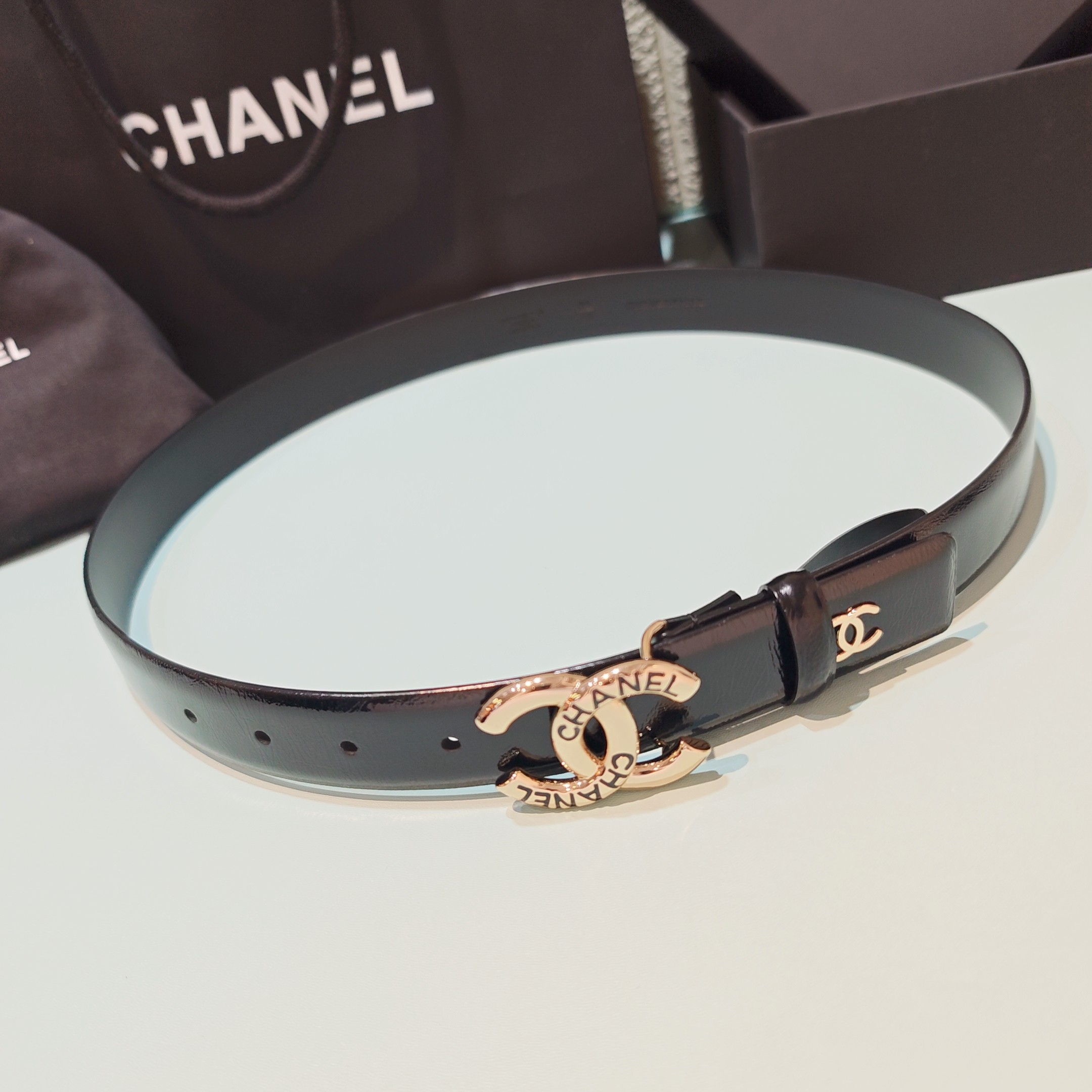 💥💥💥3.0cm香奈儿腰带，双面头层进口牛皮，长度：75.80.85.90.95.100欧，铜五金扣原版