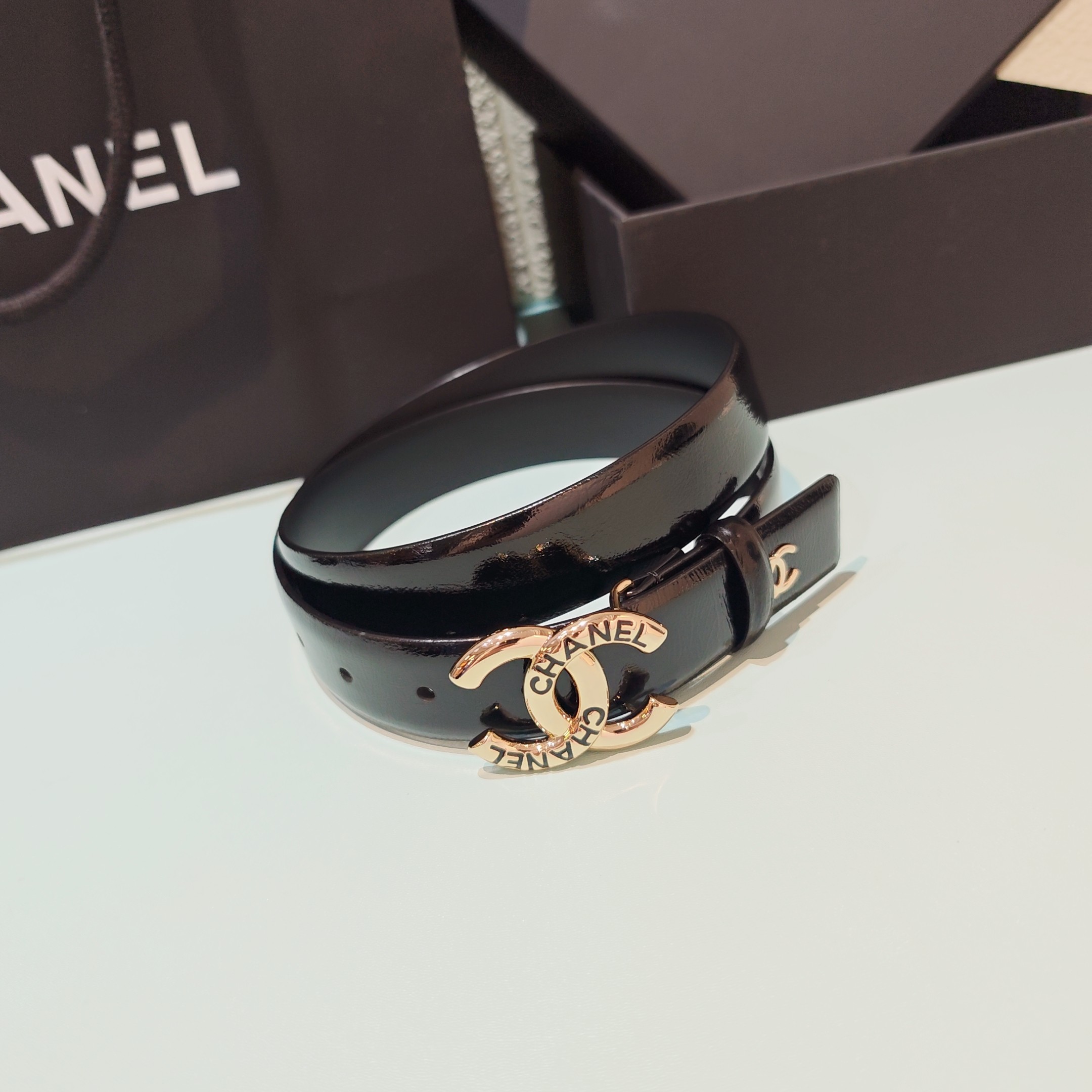 💥💥💥3.0cm香奈儿腰带，双面头层进口牛皮，长度：75.80.85.90.95.100欧，铜五金扣原版