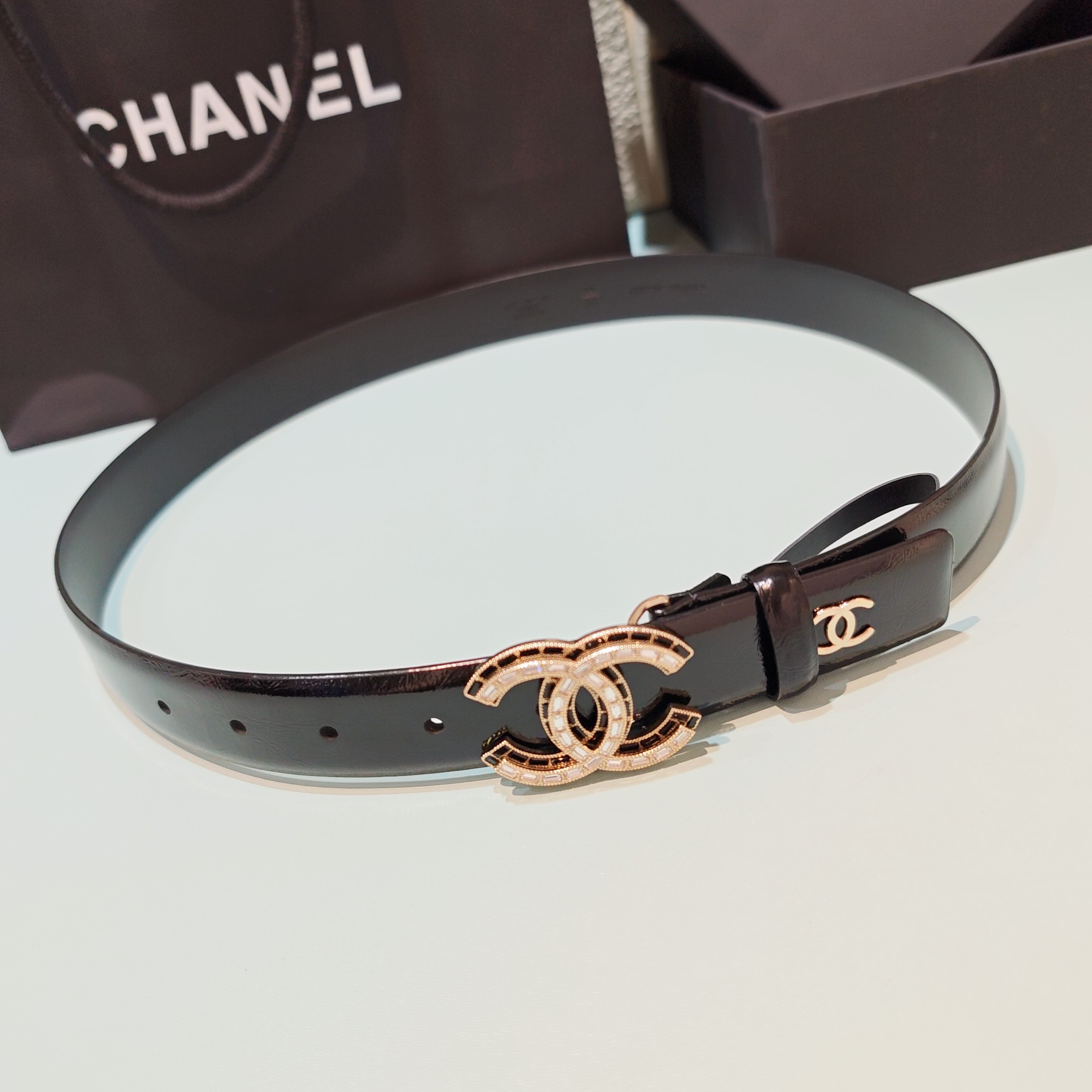 💥💥💥2.5cm香奈儿腰带，双面头层进口牛皮，长度：75.80.85.90.95.100欧，铜五金扣原版