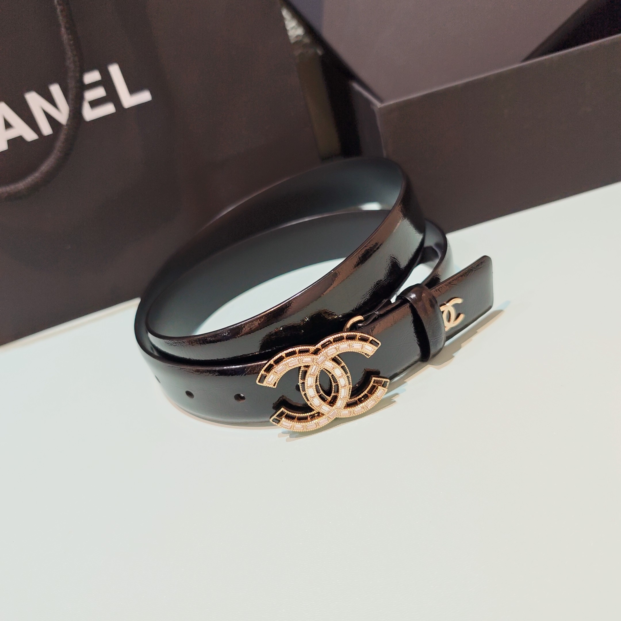 💥💥💥2.5cm香奈儿腰带，双面头层进口牛皮，长度：75.80.85.90.95.100欧，铜五金扣原版