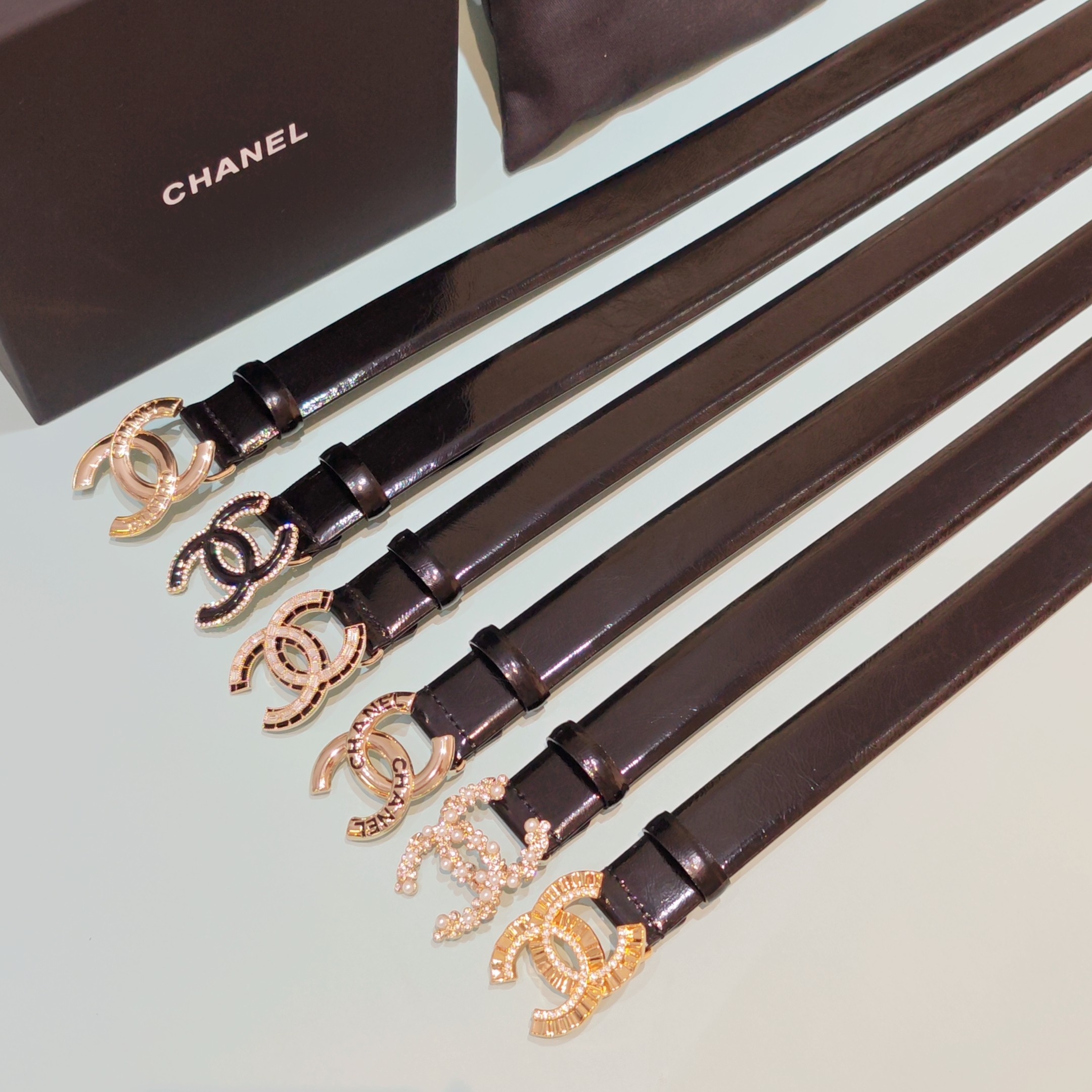 💥💥💥3.0cm香奈儿腰带，双面头层进口牛皮，长度：75.80.85.90.95.100欧，铜五金扣原版