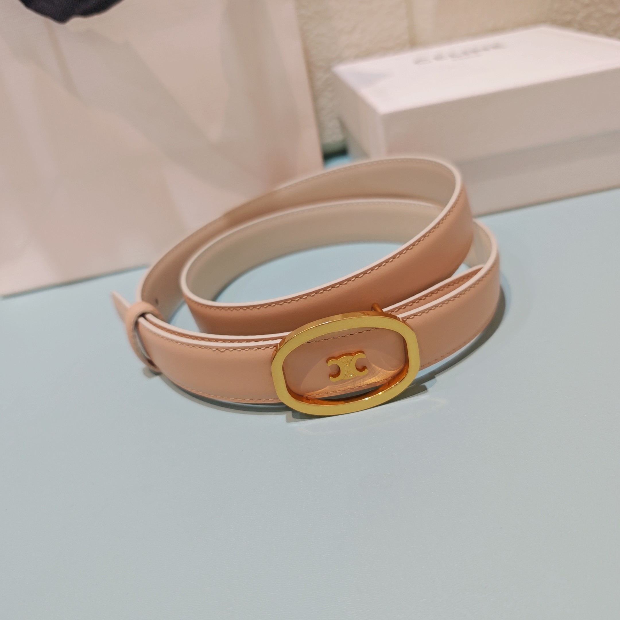 💥💥💥2.5cm赛琳腰带，双面头层牛皮，长度：75.80.85.90.95.100.欧，铜五金扣原版开模