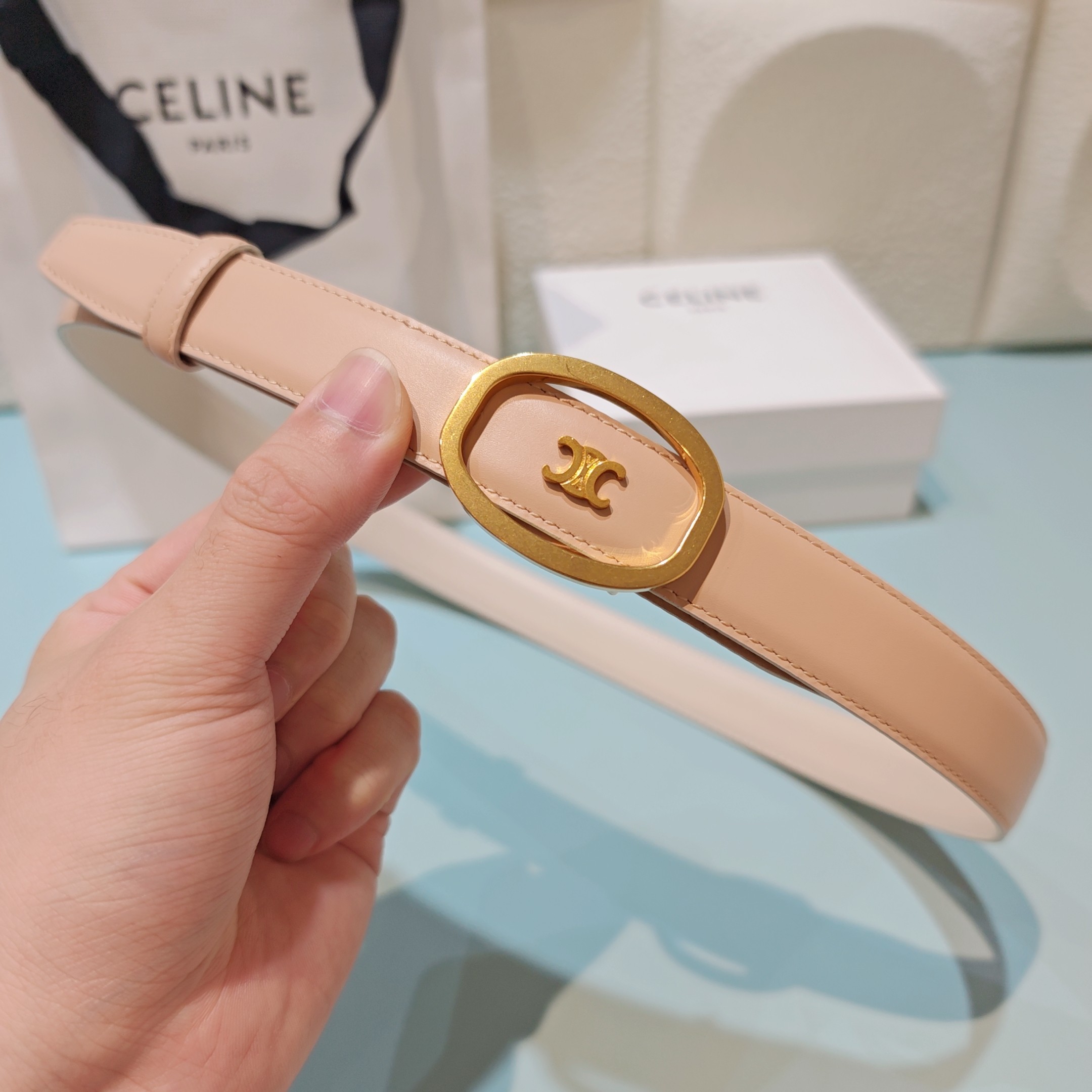 💥💥💥2.5cm赛琳腰带，双面头层牛皮，长度：75.80.85.90.95.100.欧，铜五金扣原版开模