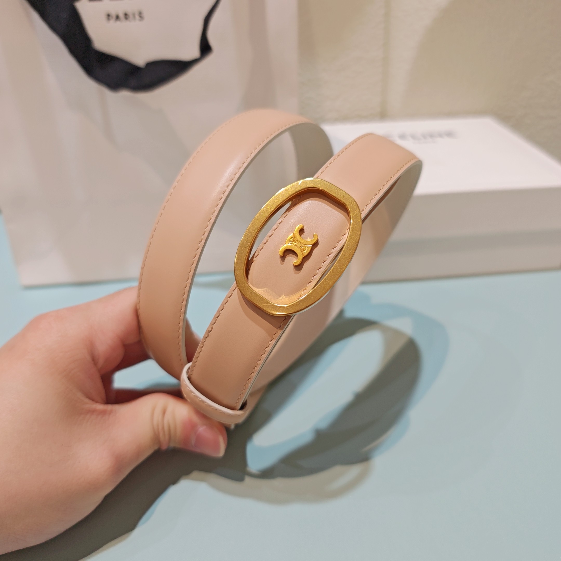 💥💥💥2.5cm赛琳腰带，双面头层牛皮，长度：75.80.85.90.95.100.欧，铜五金扣原版开模