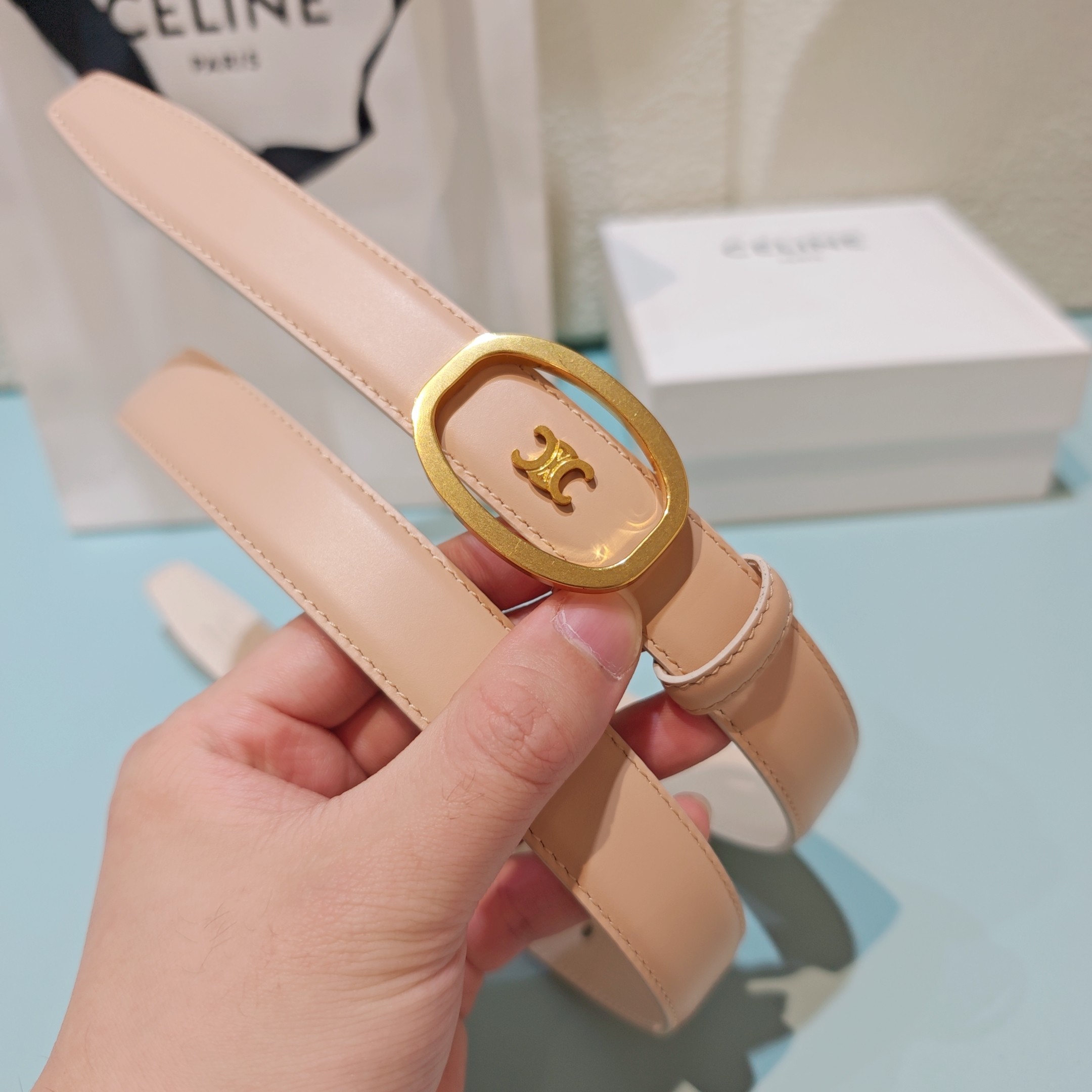 💥💥💥2.5cm赛琳腰带，双面头层牛皮，长度：75.80.85.90.95.100.欧，铜五金扣原版开模