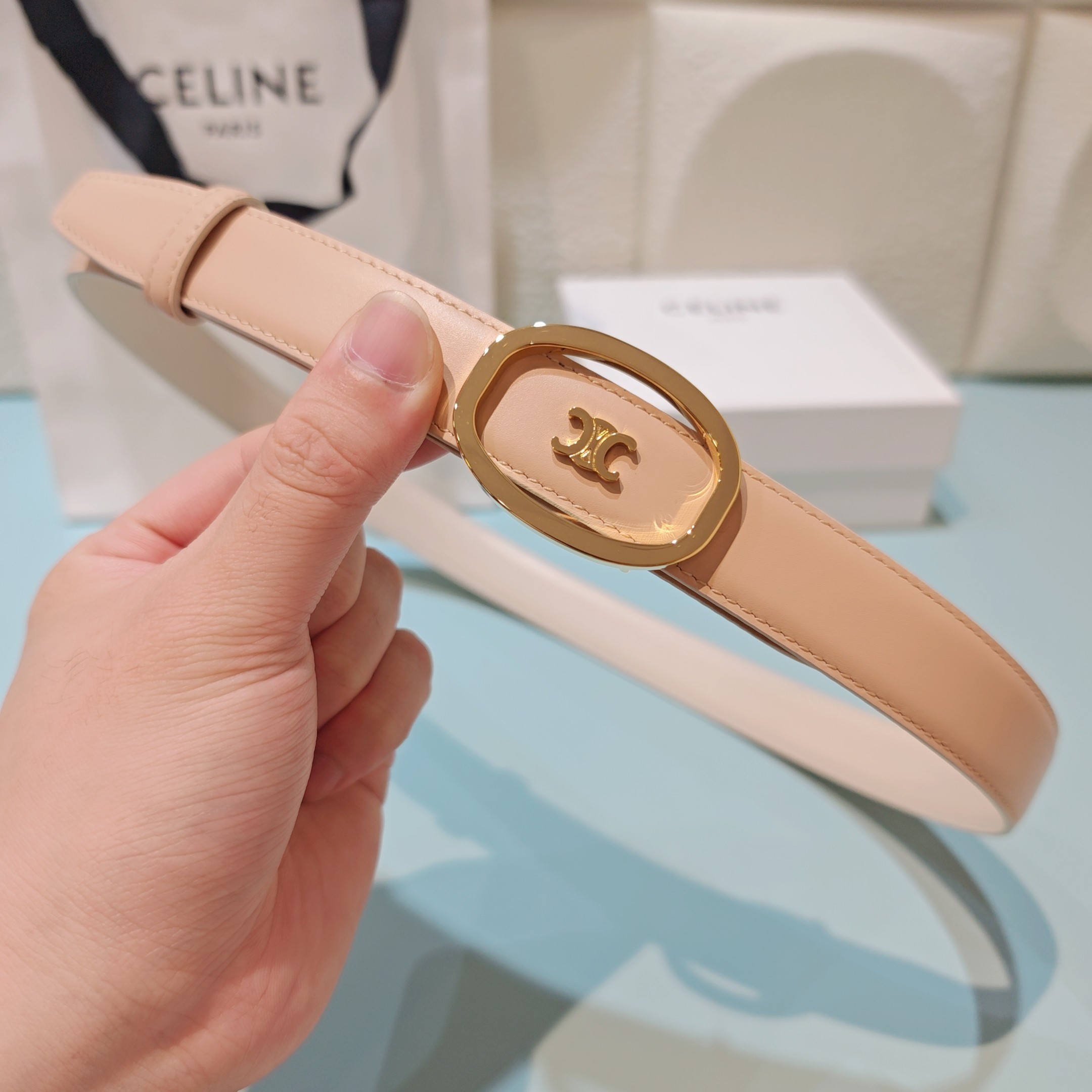 💥💥💥2.5cm赛琳腰带，双面头层牛皮，长度：75.80.85.90.95.100.欧，铜五金扣原版开模