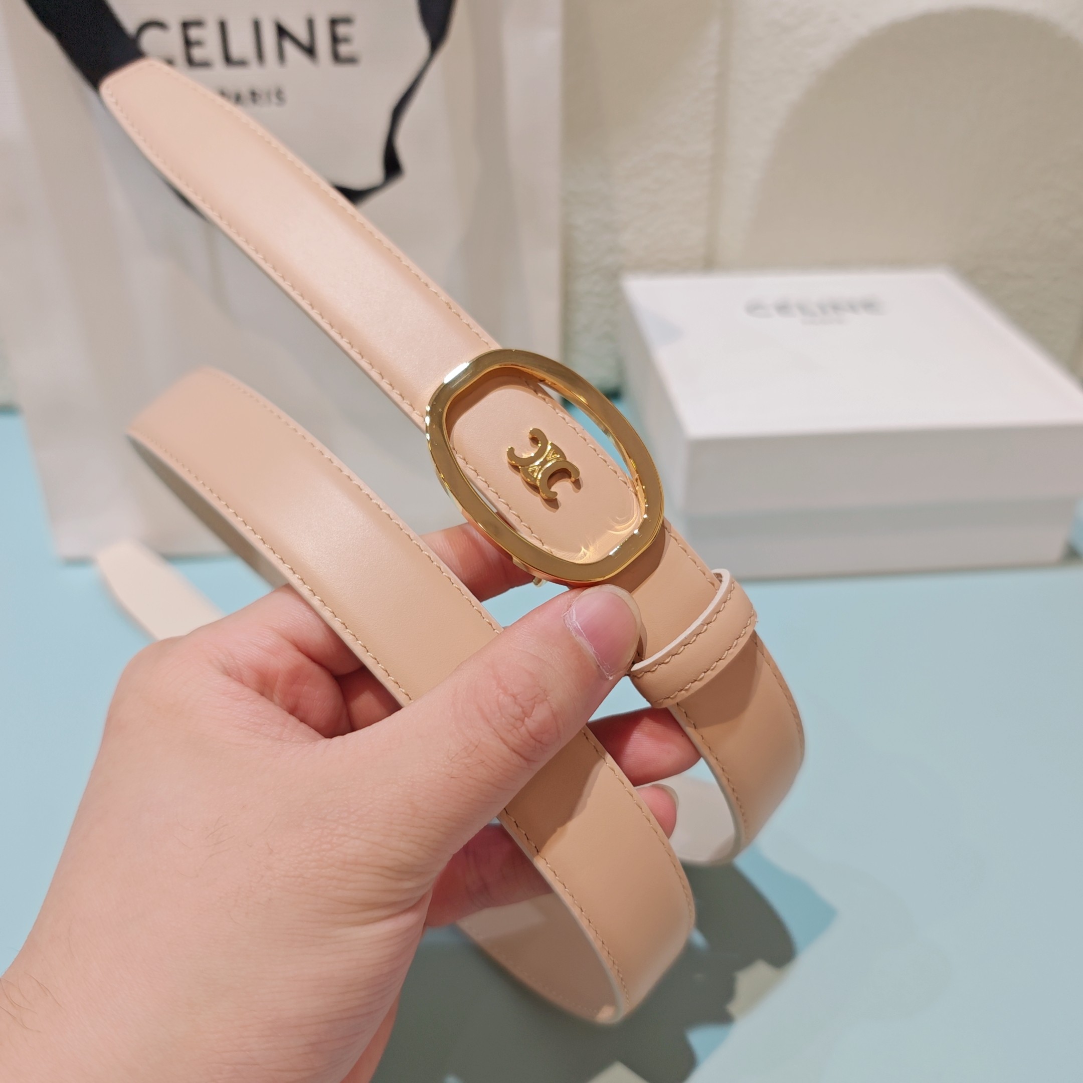 💥💥💥2.5cm赛琳腰带，双面头层牛皮，长度：75.80.85.90.95.100.欧，铜五金扣原版开模