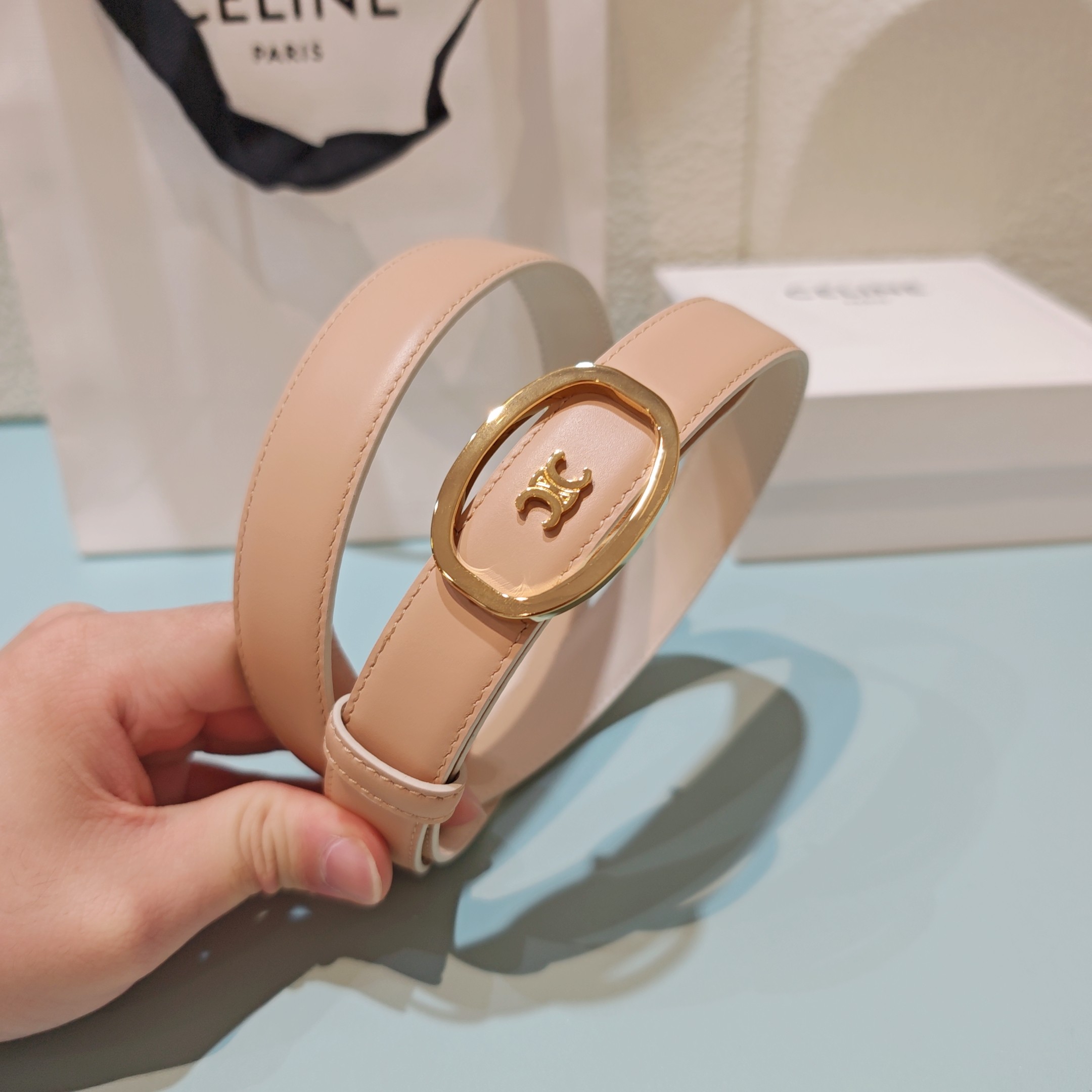 💥💥💥2.5cm赛琳腰带，双面头层牛皮，长度：75.80.85.90.95.100.欧，铜五金扣原版开模