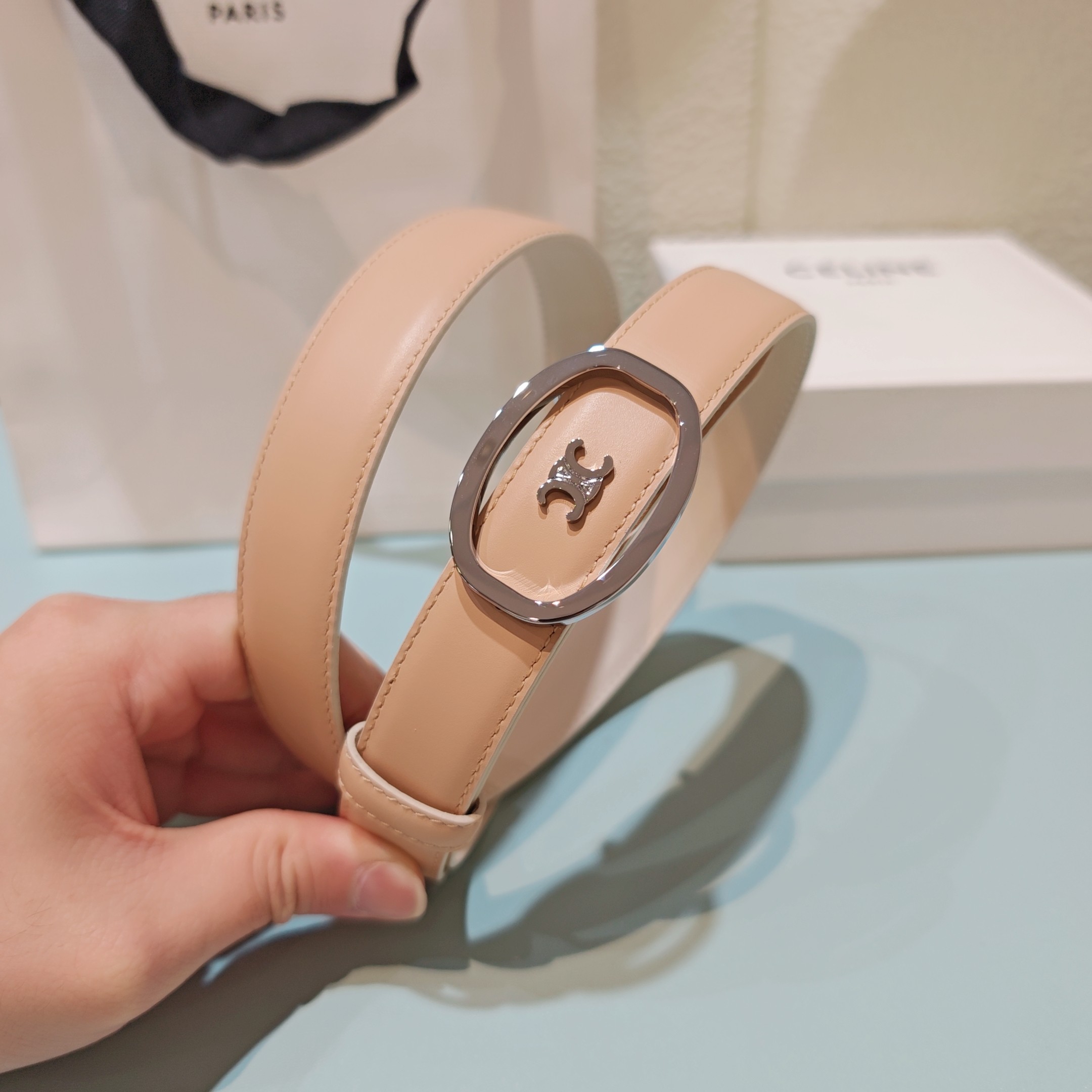 💥💥💥2.5cm赛琳腰带，双面头层牛皮，长度：75.80.85.90.95.100.欧，铜五金扣原版开模