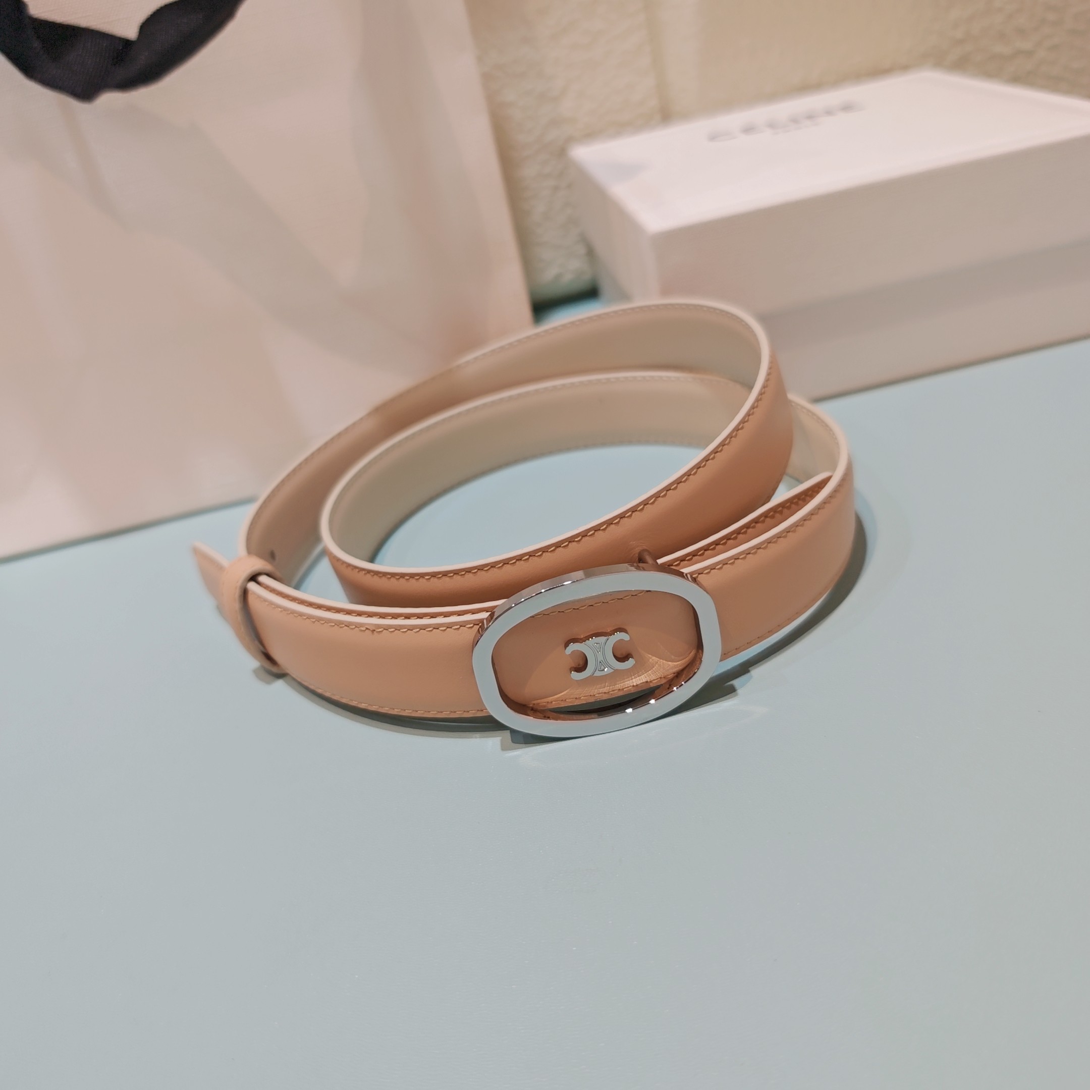 💥💥💥2.5cm赛琳腰带，双面头层牛皮，长度：75.80.85.90.95.100.欧，铜五金扣原版开模