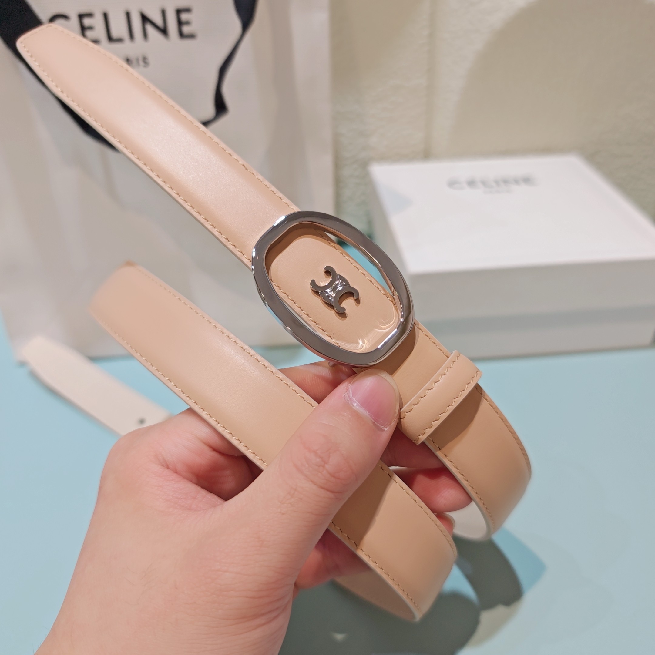 💥💥💥2.5cm赛琳腰带，双面头层牛皮，长度：75.80.85.90.95.100.欧，铜五金扣原版开模