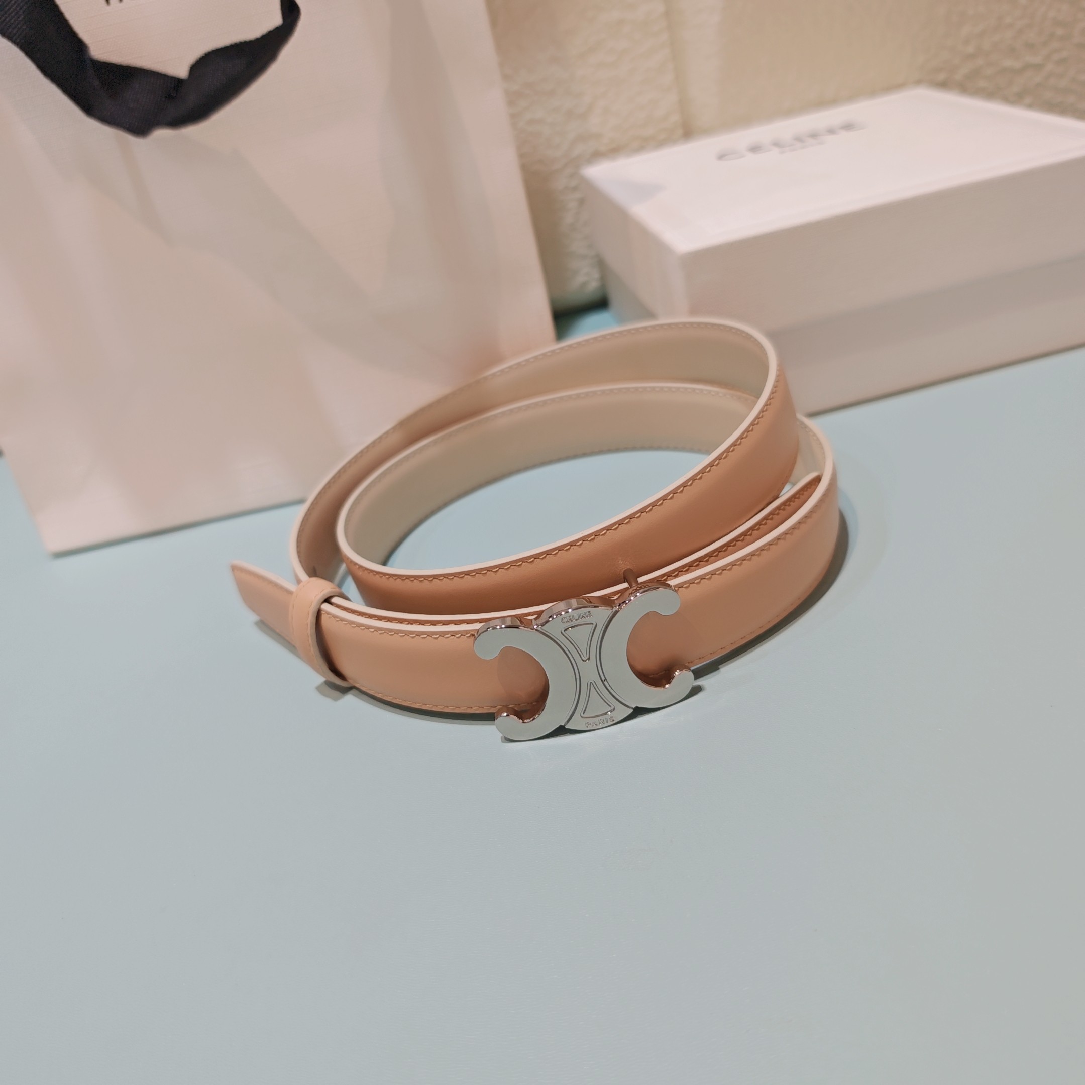 💥💥💥2.5cm赛琳腰带，双面头层牛皮，长度：75.80.85.90.95.100.欧，铜五金扣原版开模