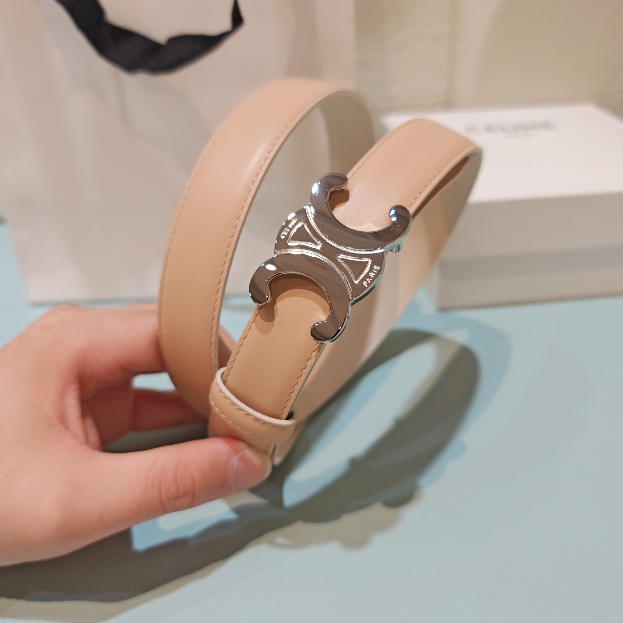 💥💥💥2.5cm赛琳腰带，双面头层牛皮，长度：75.80.85.90.95.100.欧，铜五金扣原版开模